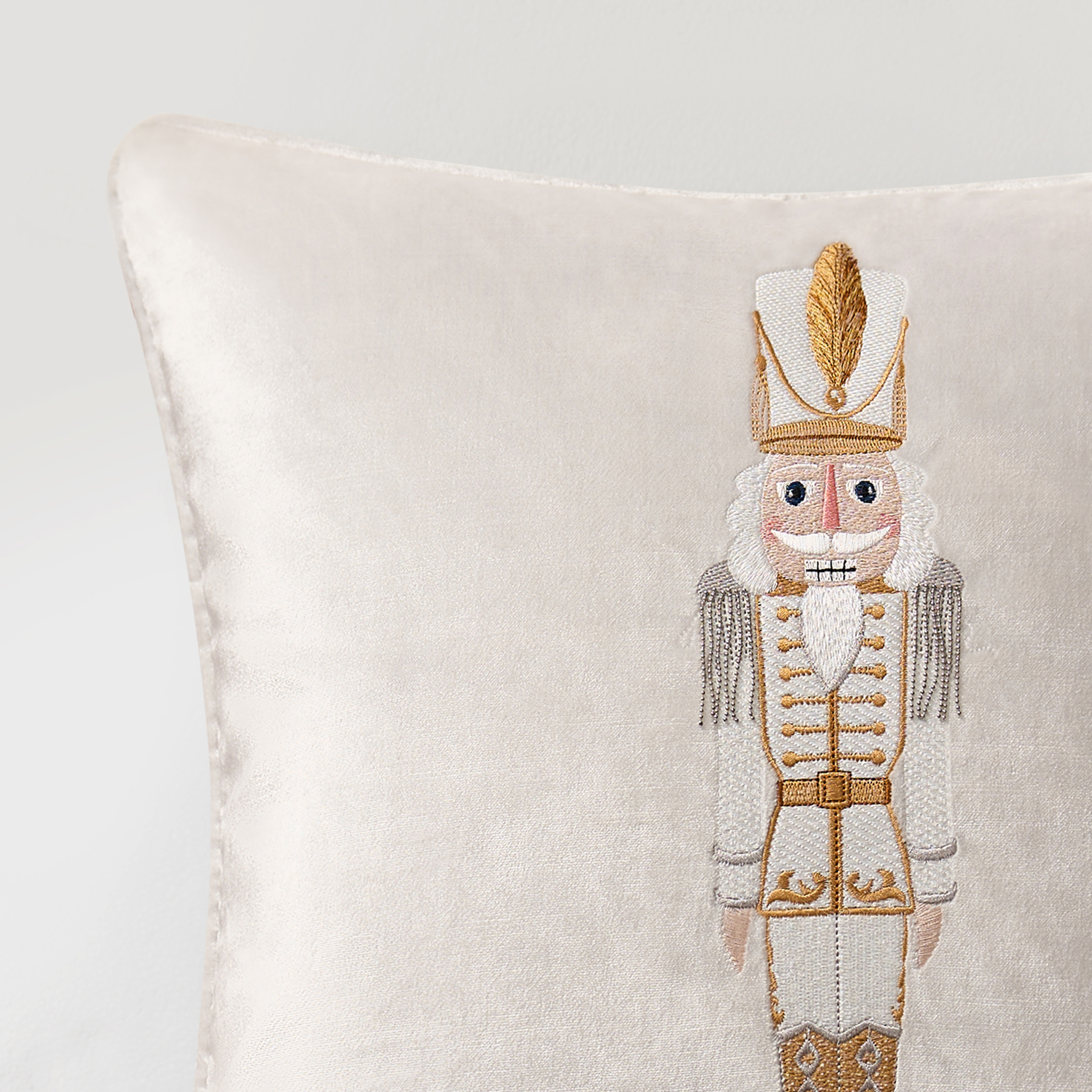 Nutcracker Holiday Pillow  20" - Pearl