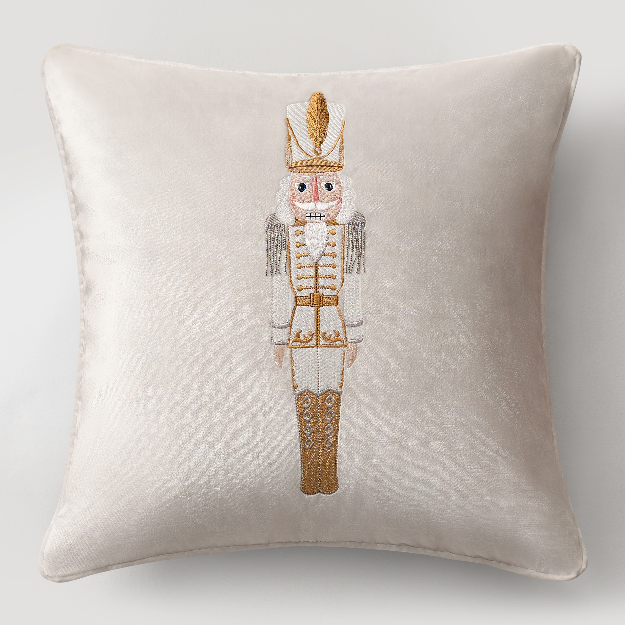 Nutcracker Holiday Pillow  20" - Pearl