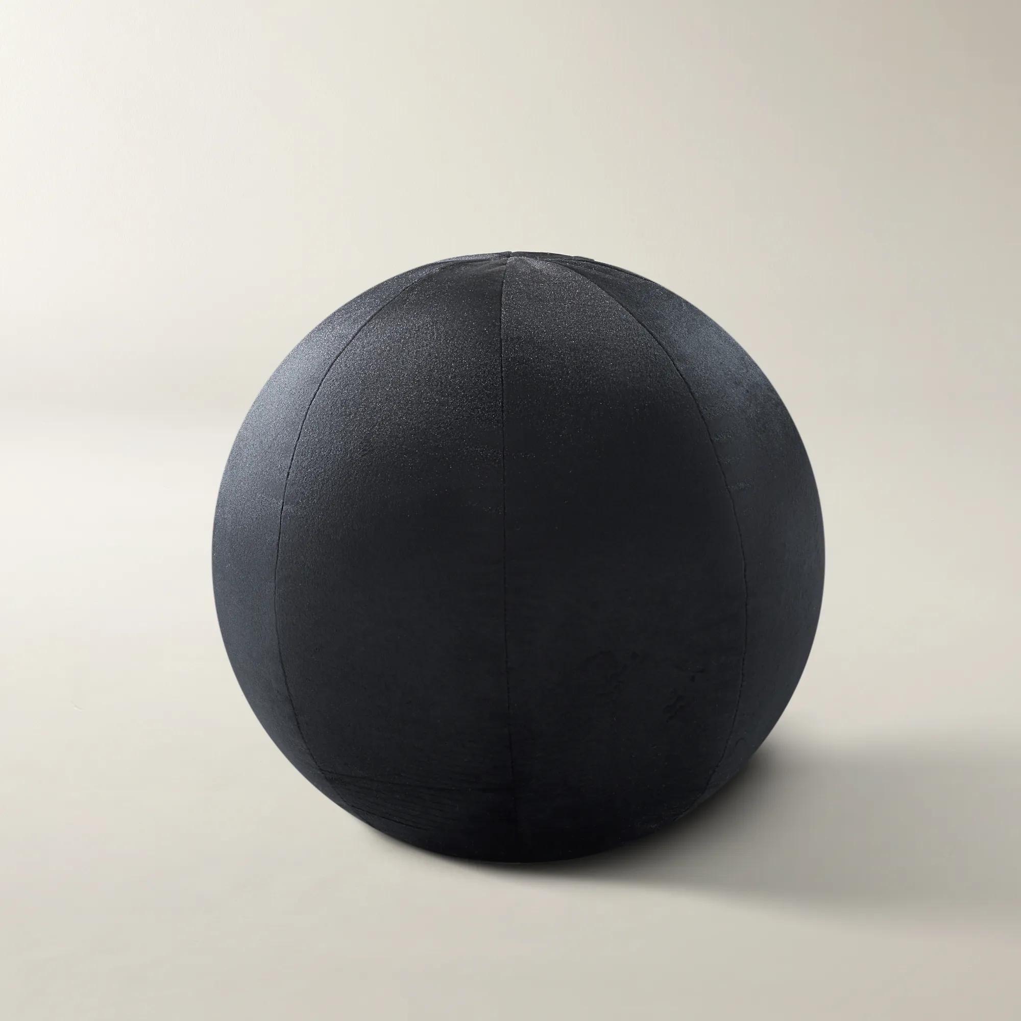 Velvet Ball Pillow 12" - Black