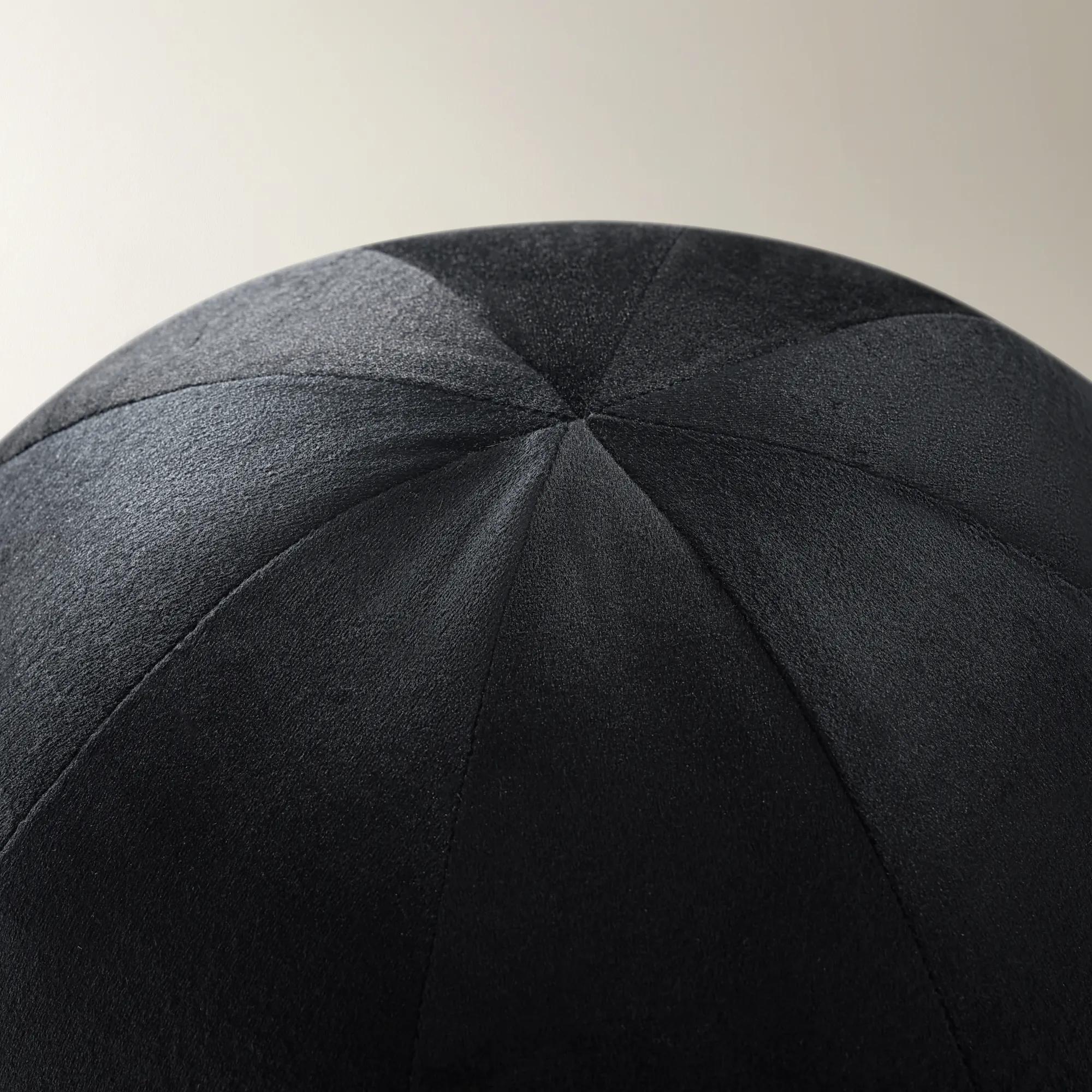 Velvet Ball Pillow 12" - Black