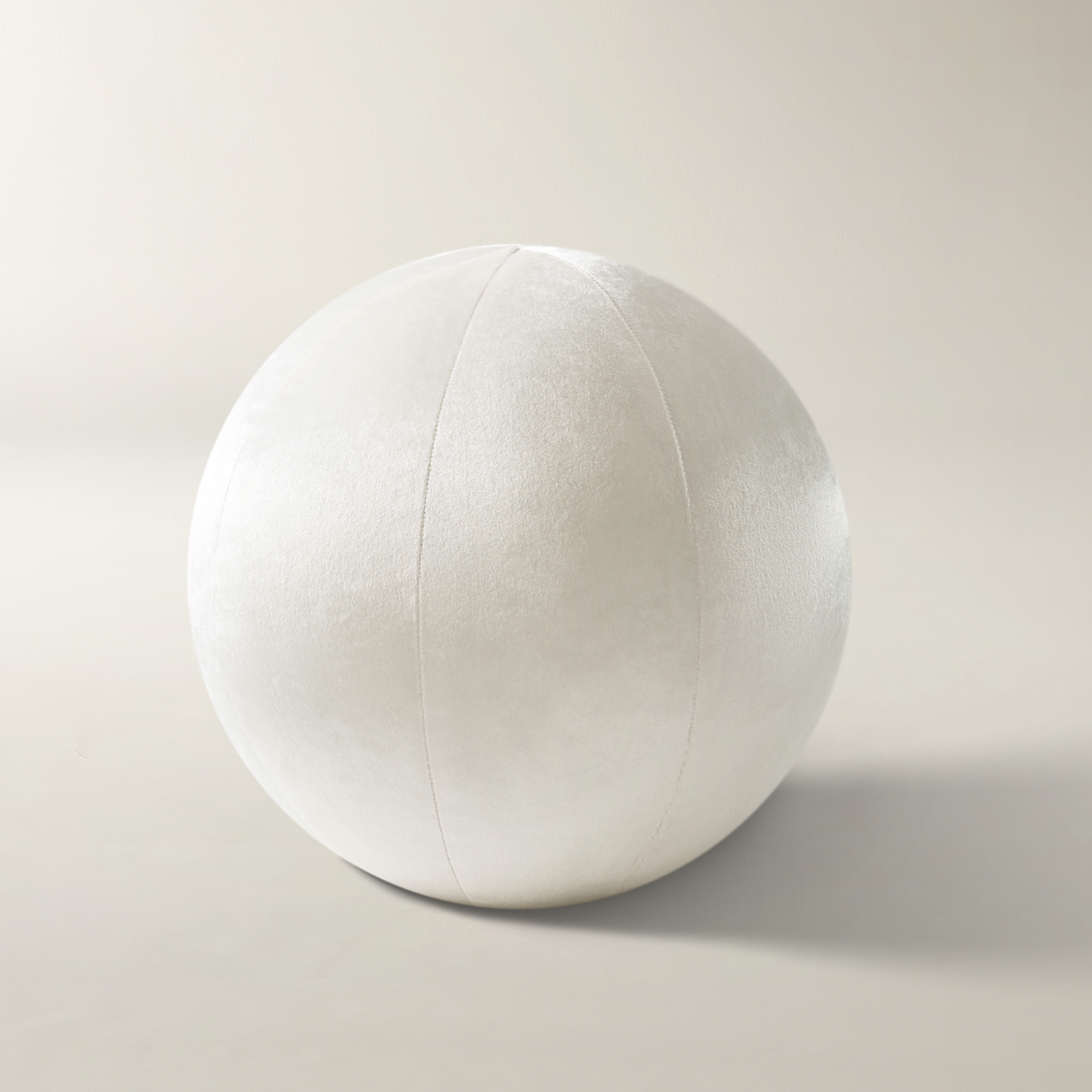 Velvet Ball Pillow 12" - Ivory