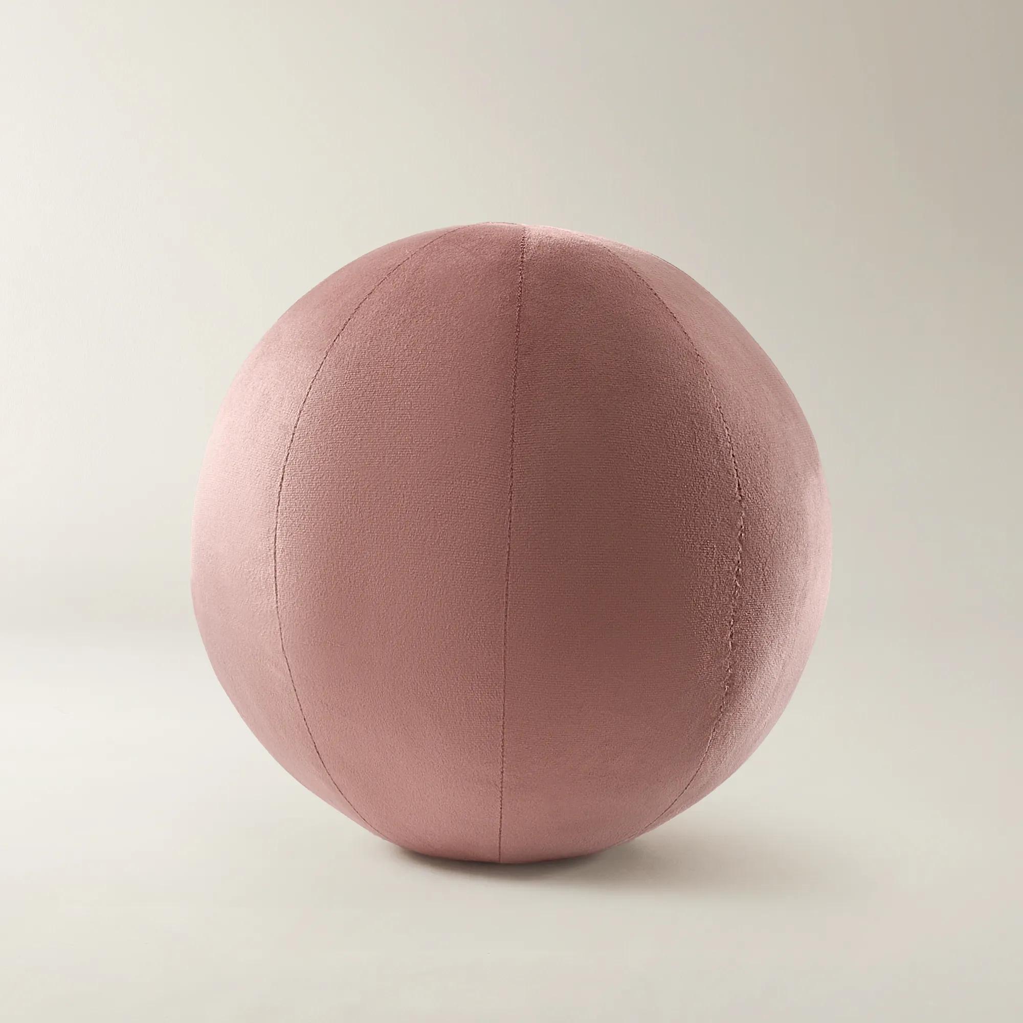 Veda Velvet Ball Pillow 12" - Dusty Rose