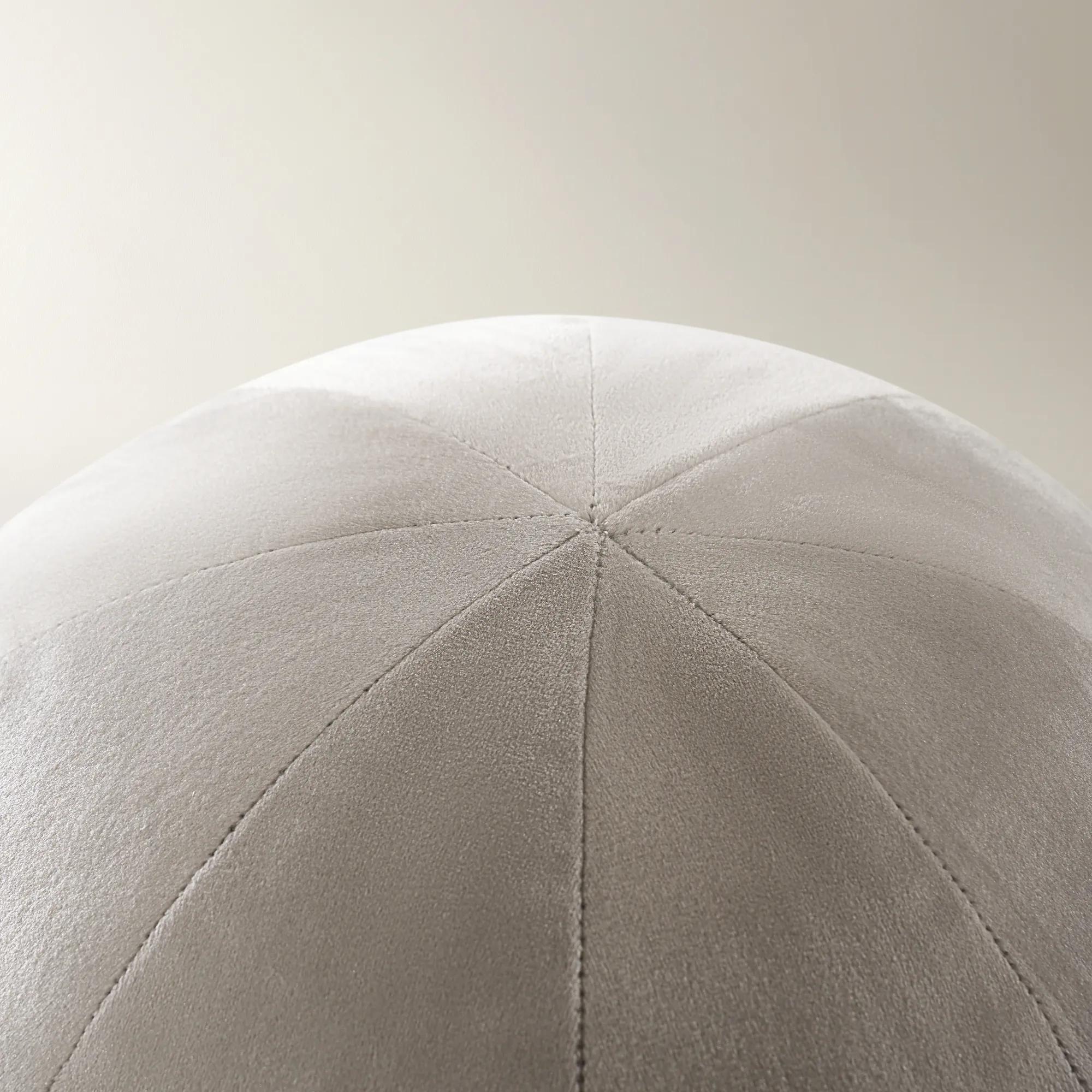 Velvet Ball Pillow 12" - Silver