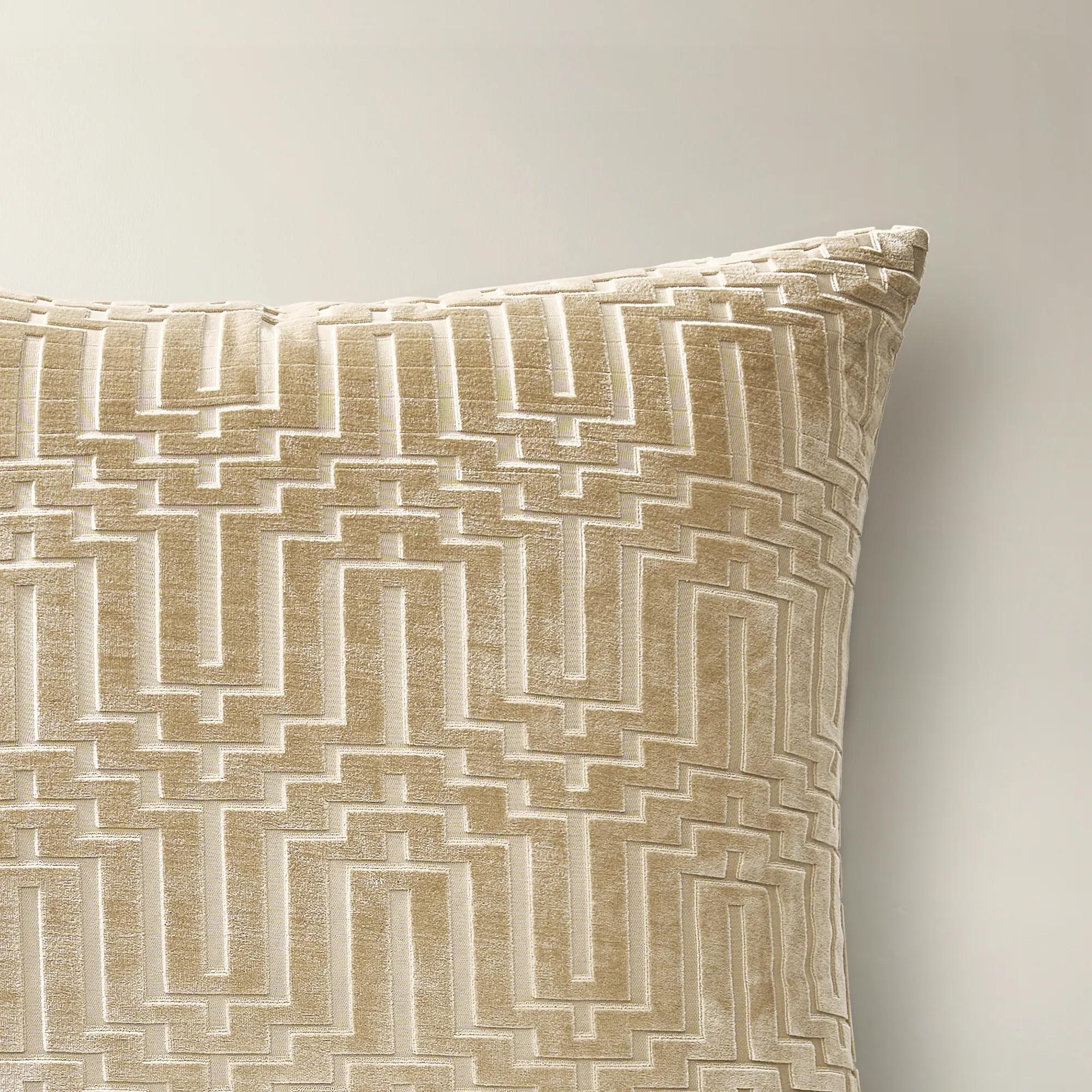 Porter Soft Gold Cut Velvet Pillow 24" x 24"