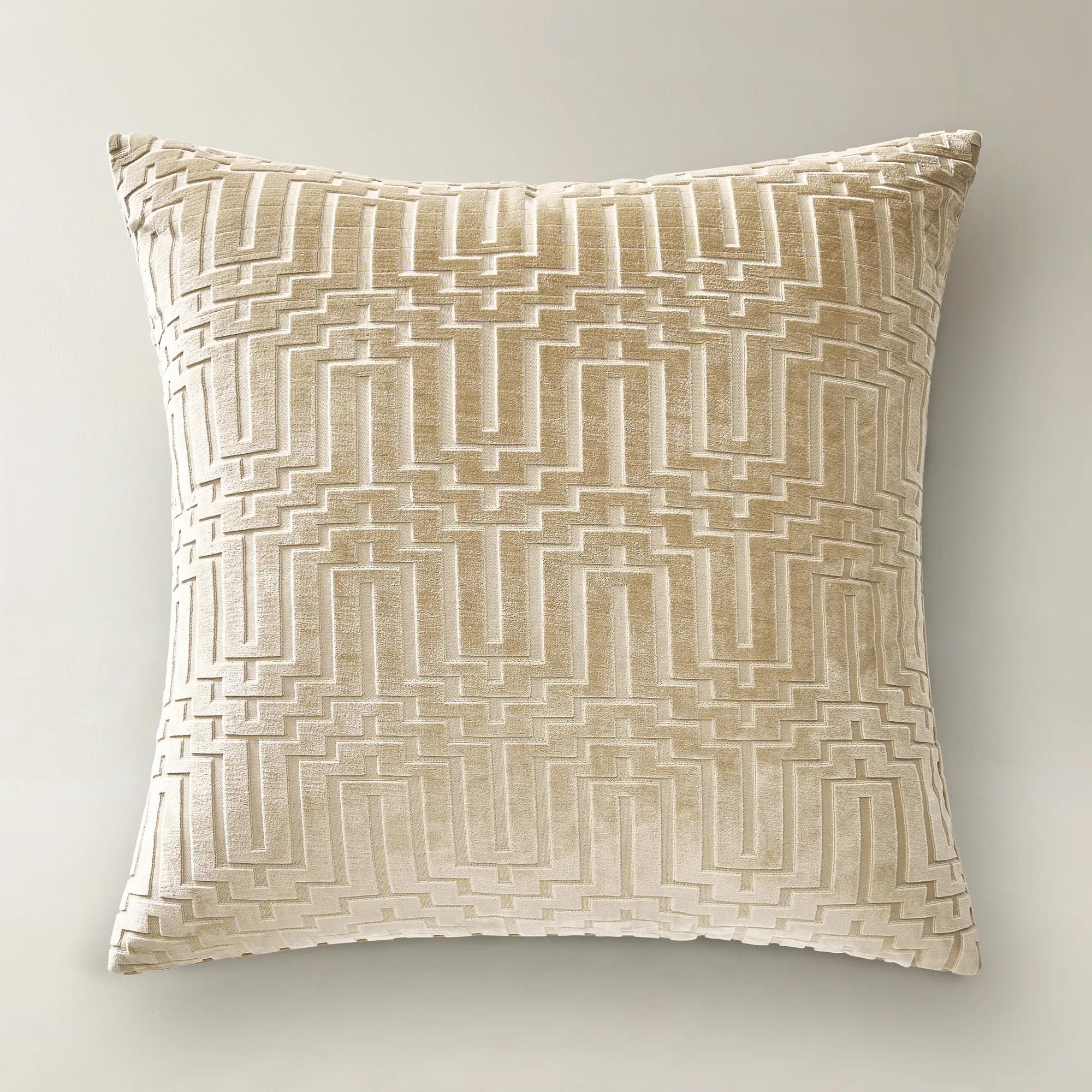 Porter Soft Gold Cut Velvet Pillow 24" | Z Gallerie