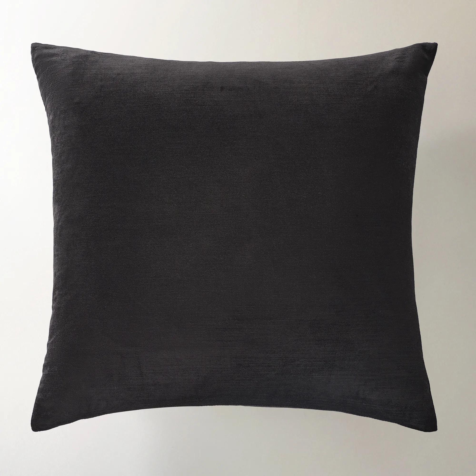 Amalia Metallic Checker Pillow 20" - Black/Gold