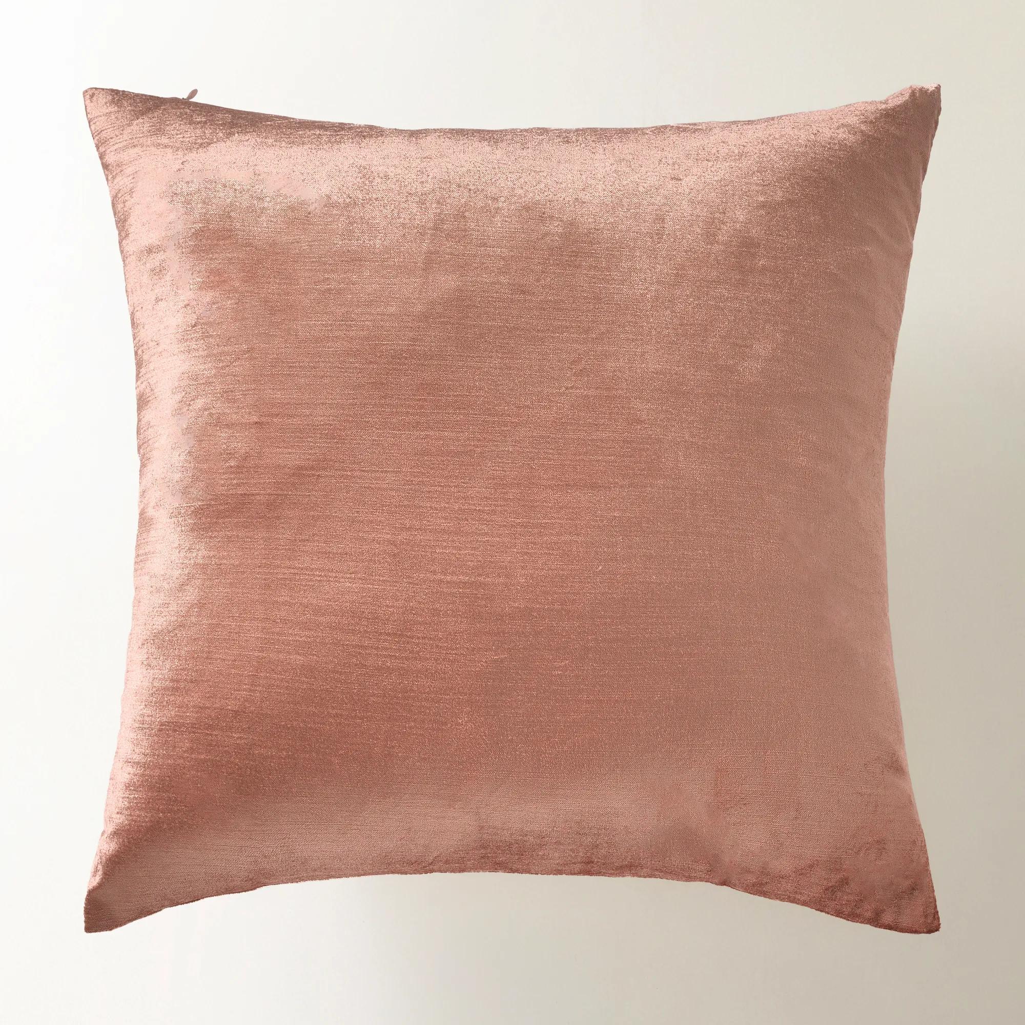 Amalia Metallic Velvet  Pillow 20" - Mocha Mousse/Gold