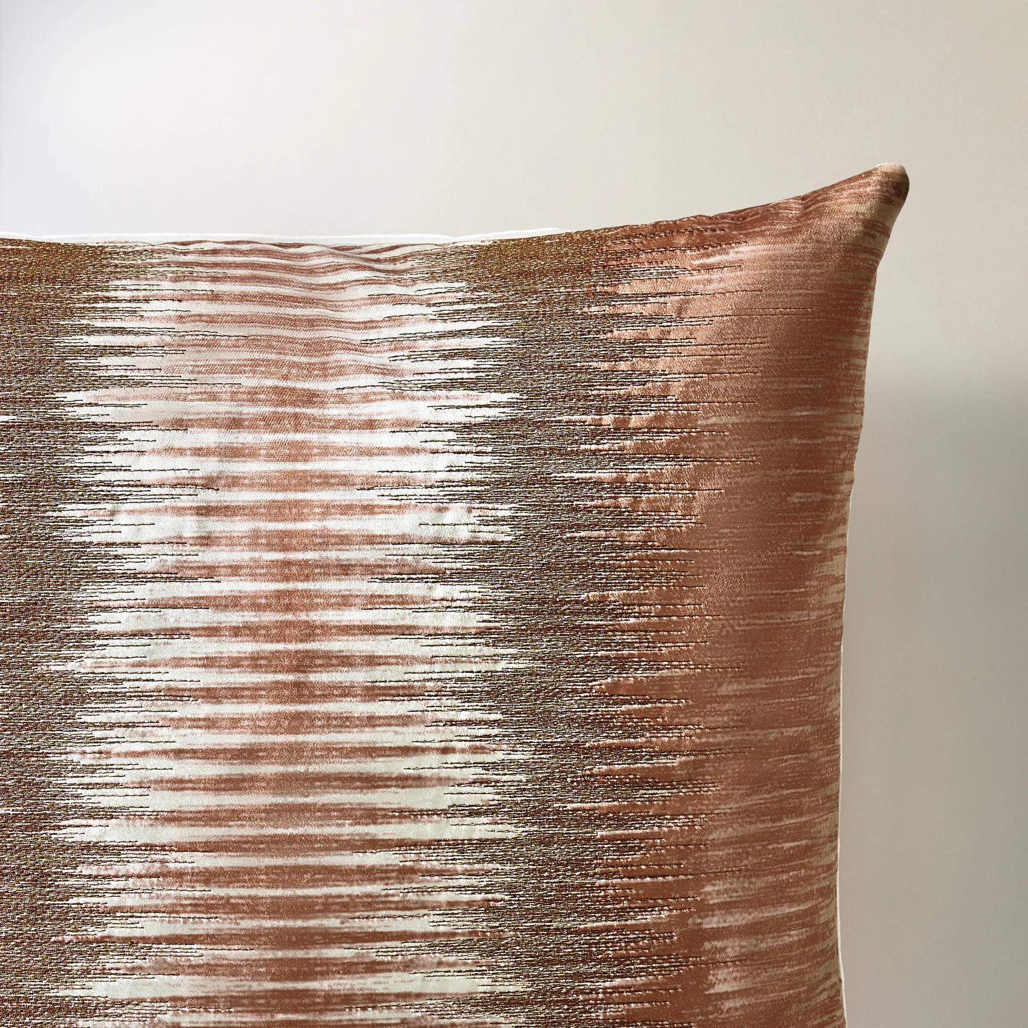 Zaid Embroidered Pillow 22" - Mocha Mousse