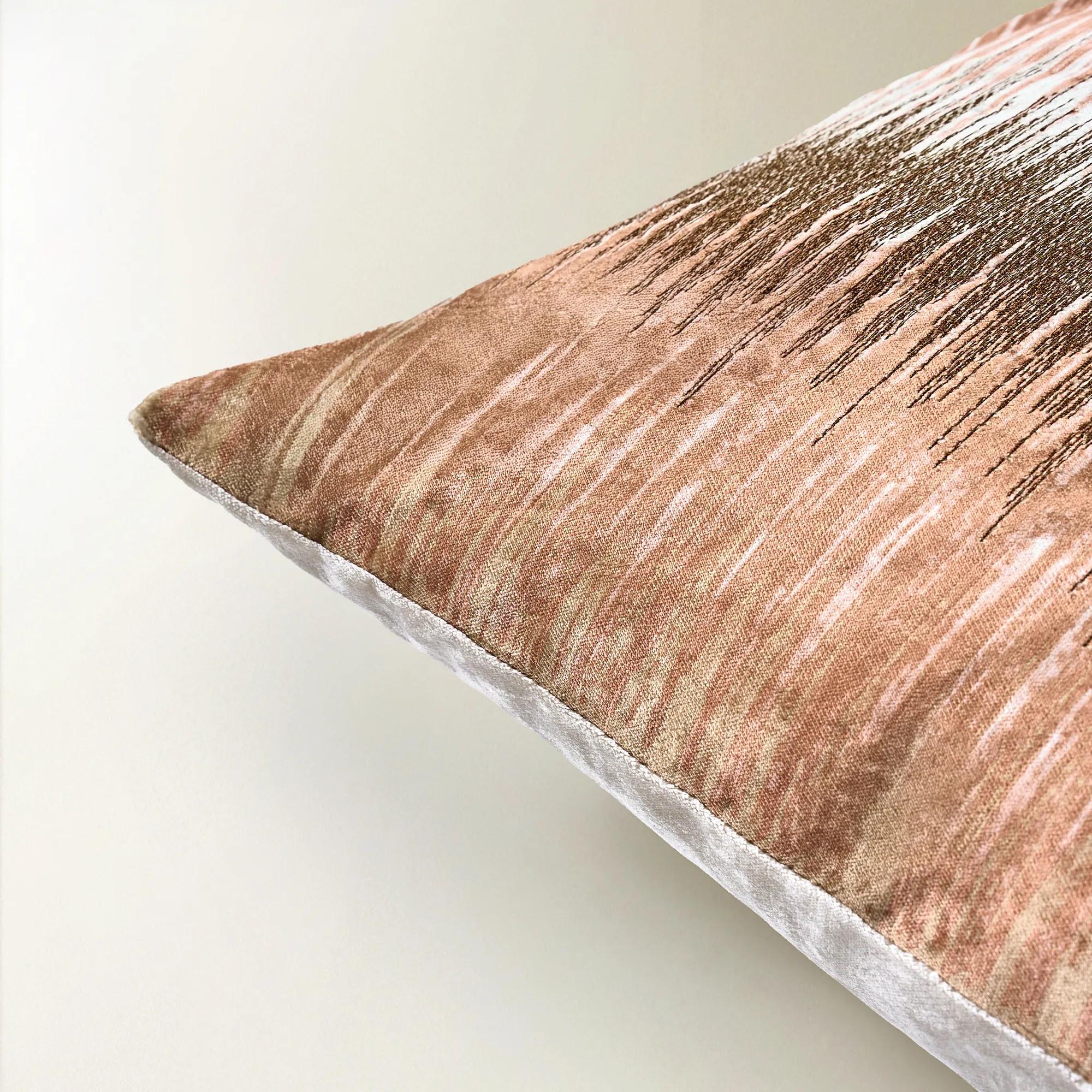 Zaid Embroidered Pillow 22" - Mocha Mousse