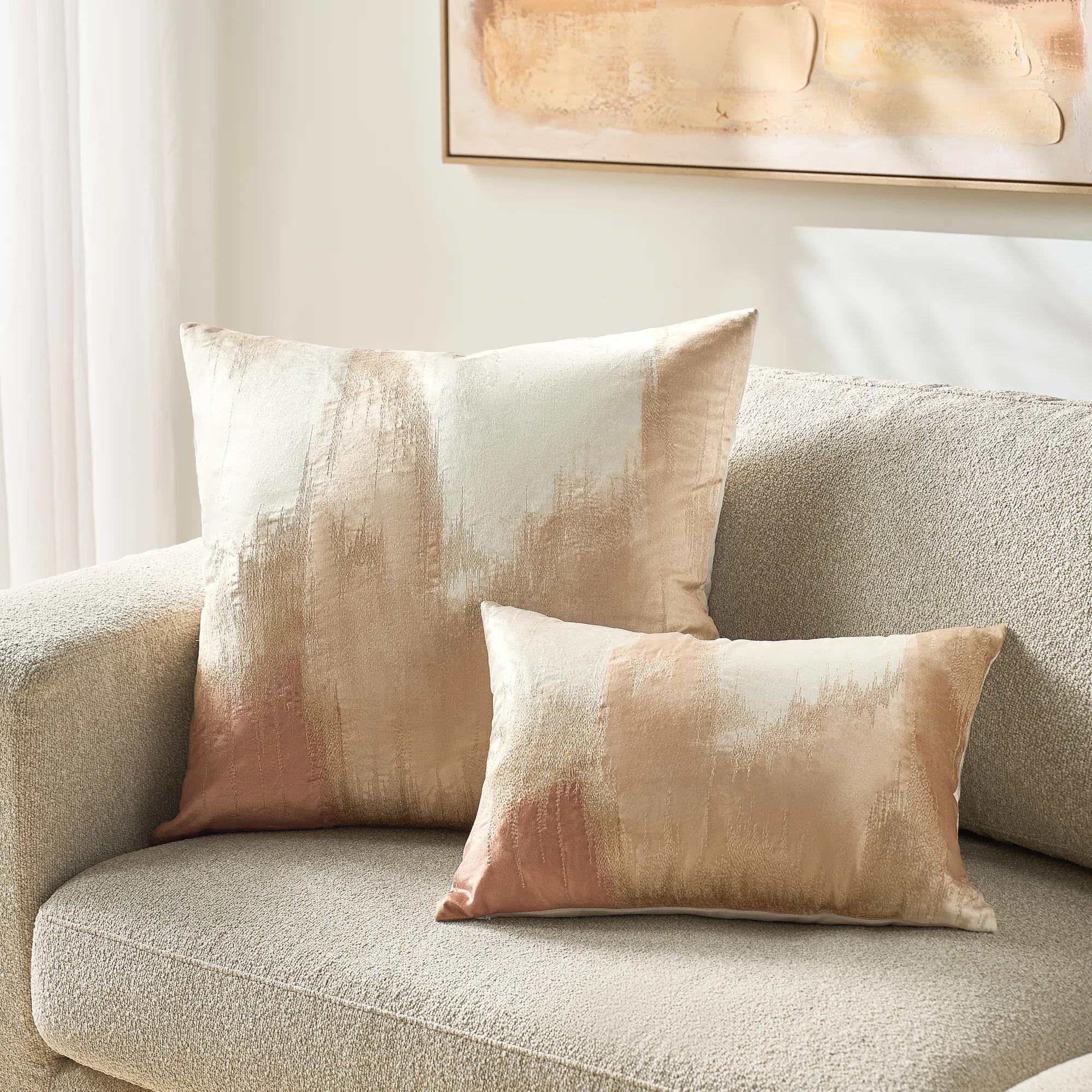 Nya Embroidered Pillow - Mocha Mousse