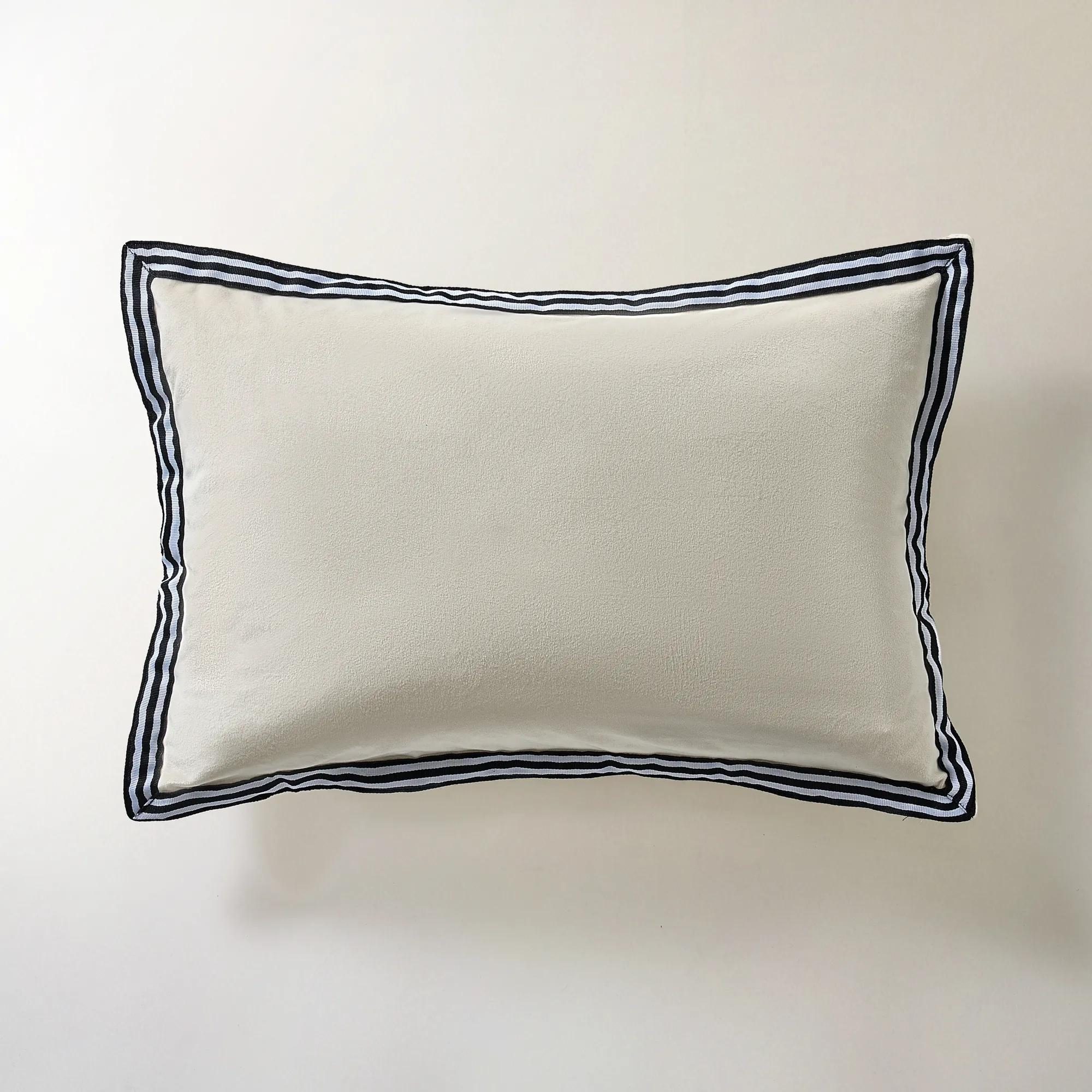 Linea Striped Trim Lumbar 20" x 14" - Alabaster