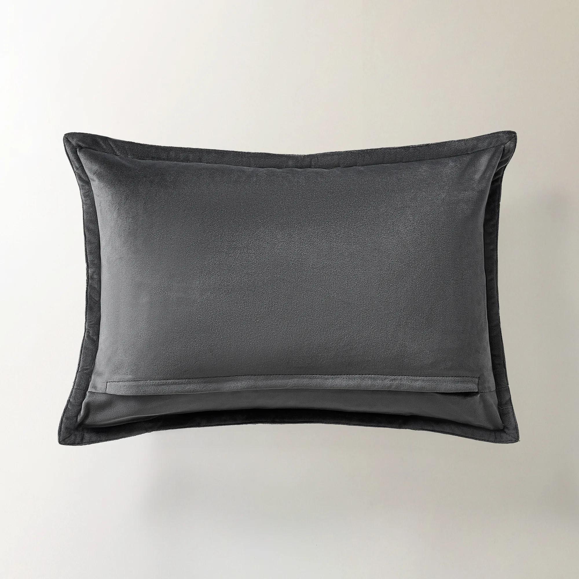 Linea Striped Trim Lumbar 20" x 14" - Charcoal