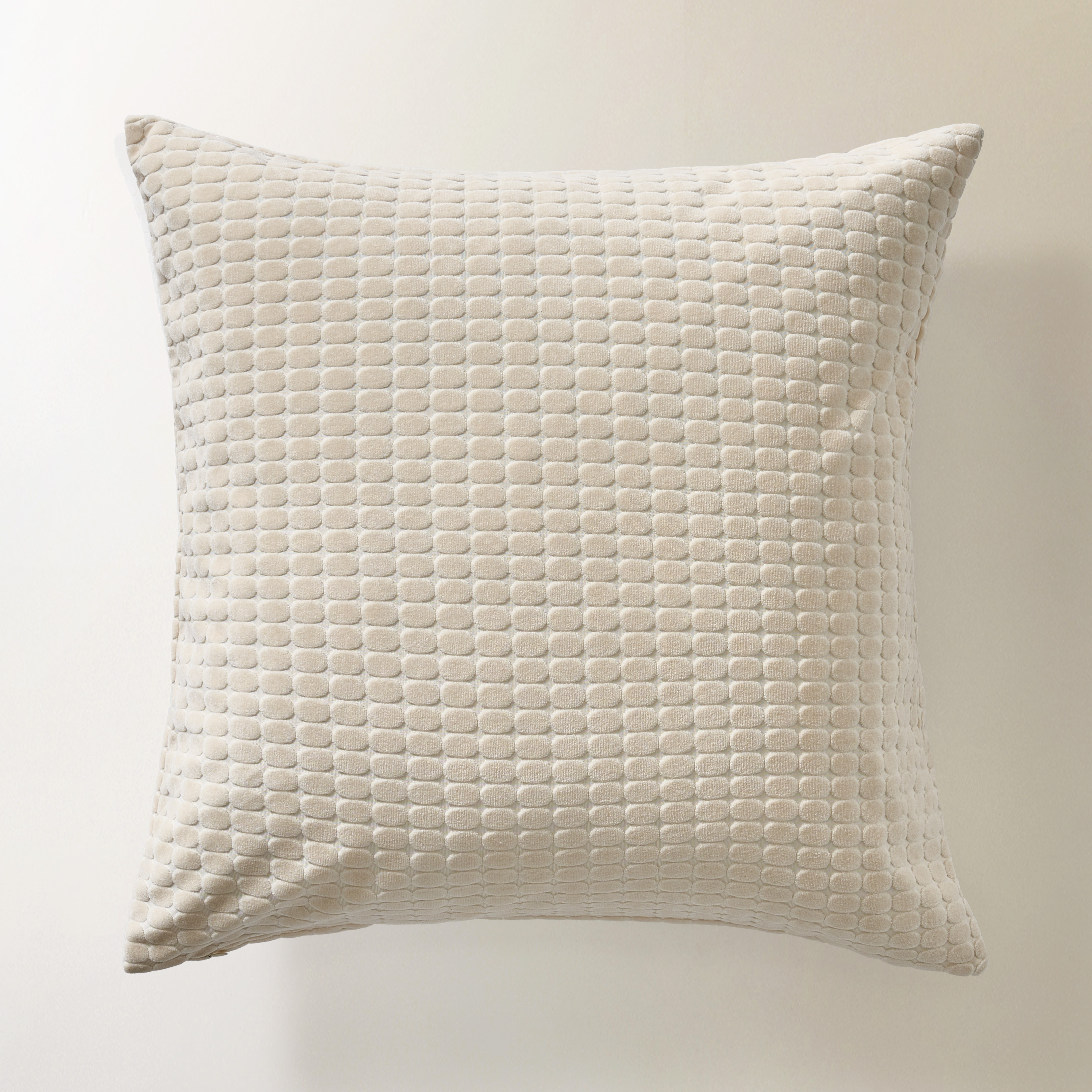 Dottie Cut Velvet Pillow 22" - White