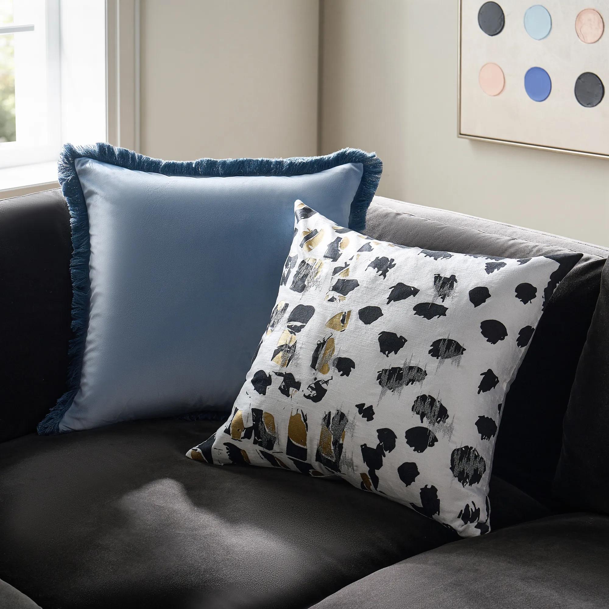 Davina Spot Embroidered Pillow 22"