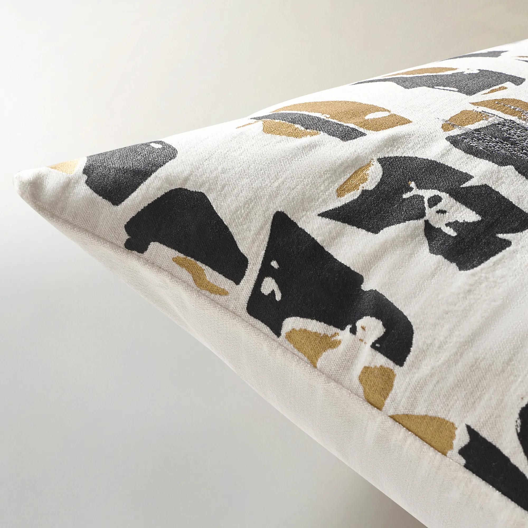 Davina Spot Embroidered Pillow 22"