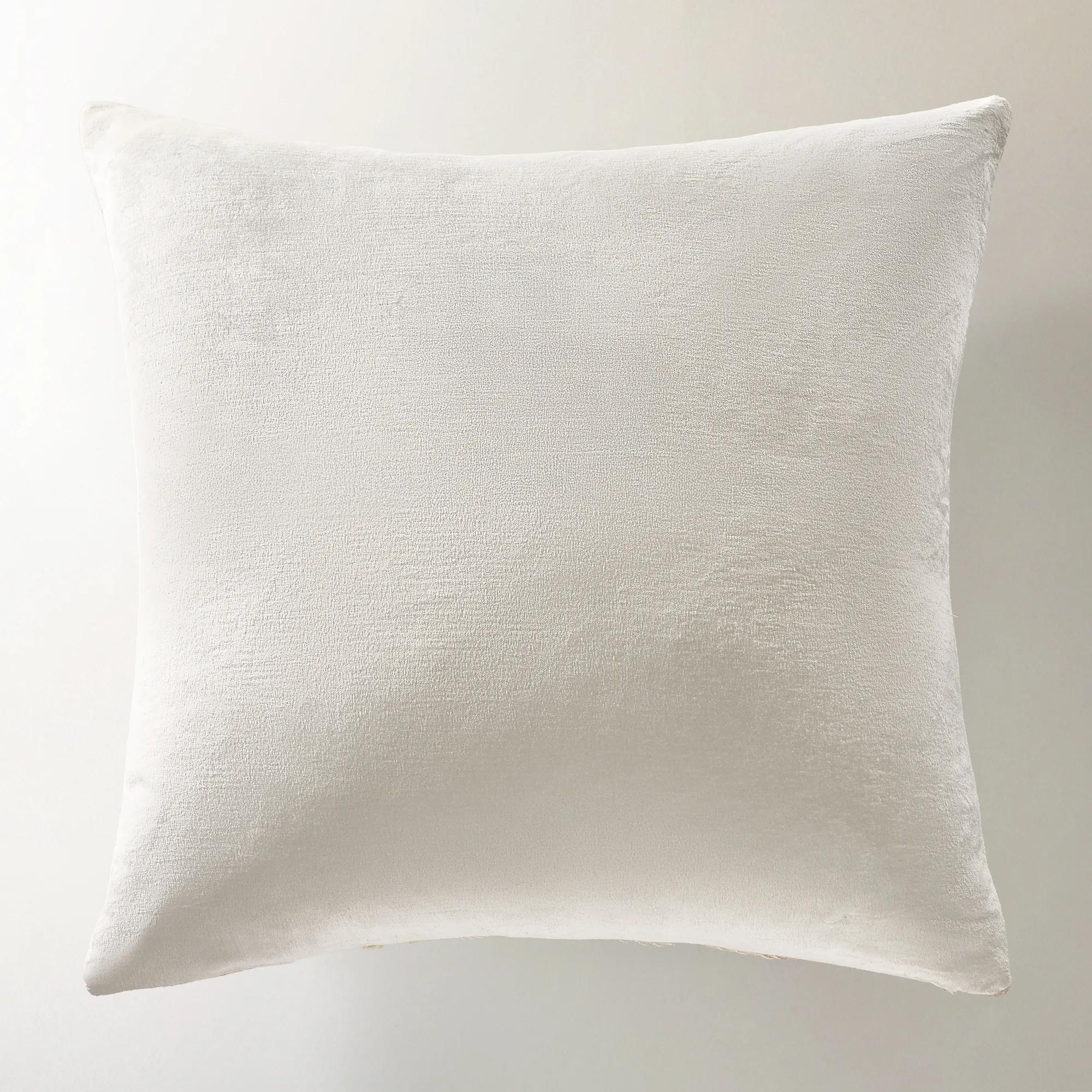 Frond Embroidered Bead Pillow 20" - Soft Nude