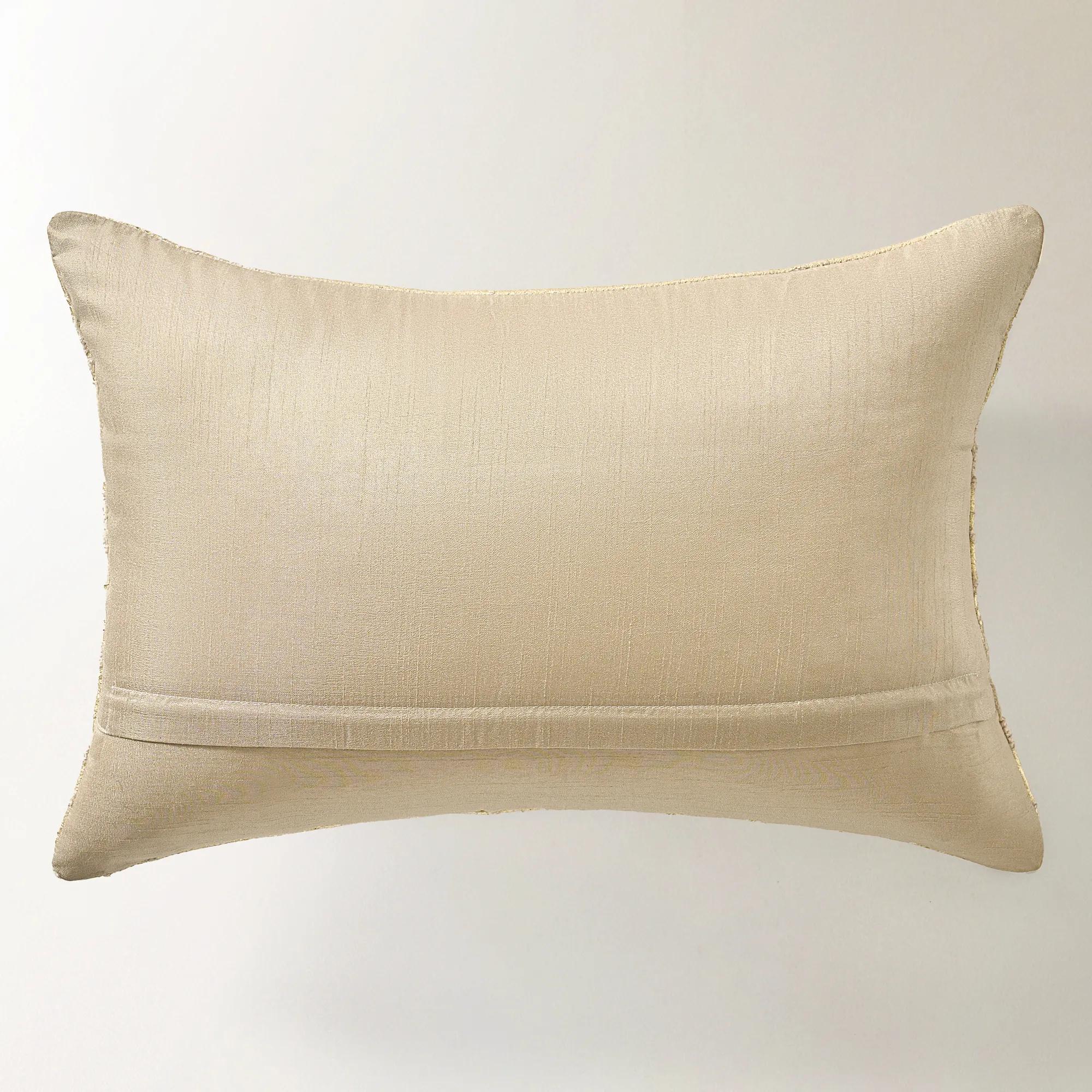 Oria Metallic Embroidered Lumbar - Soft Nude/Gold