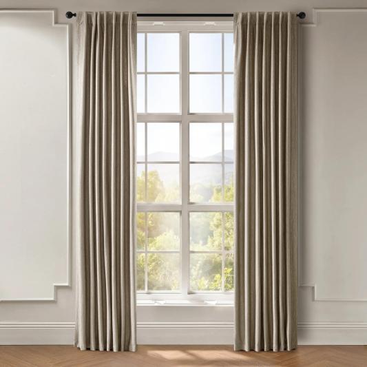 Anson Textured Curtain - Taupe
