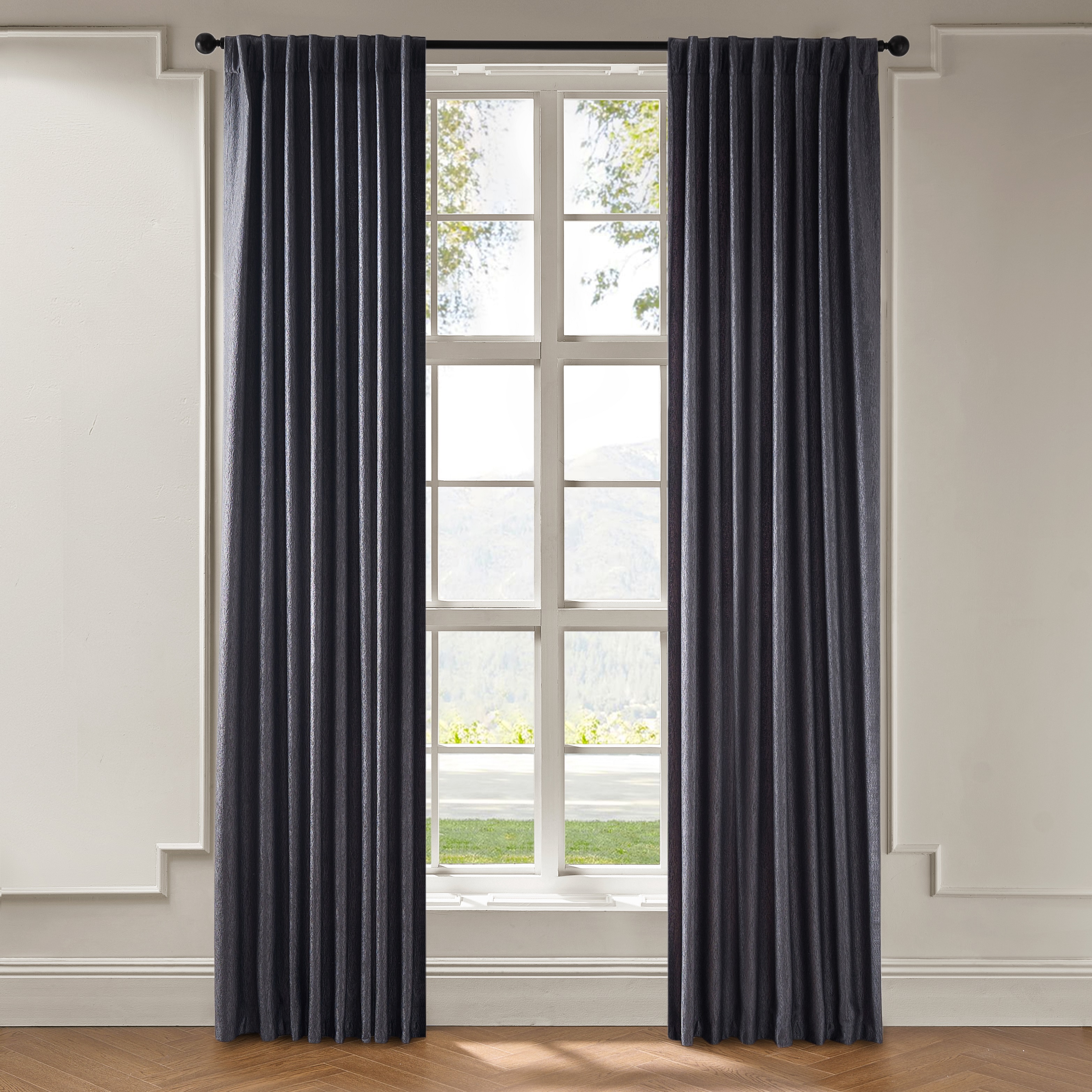 Anson Textured Curtain - Charcoal