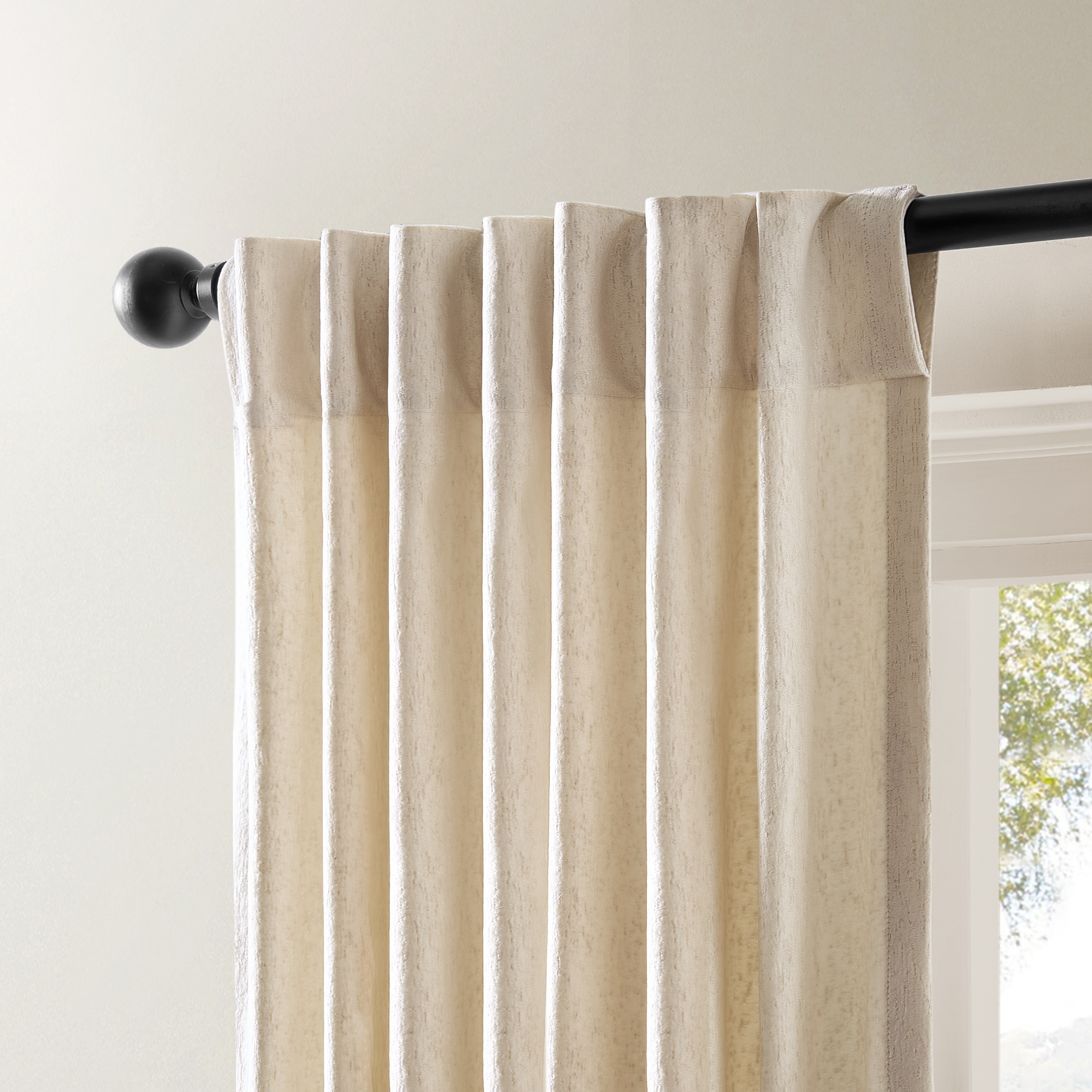 Anson Textured Curtain - Ivory