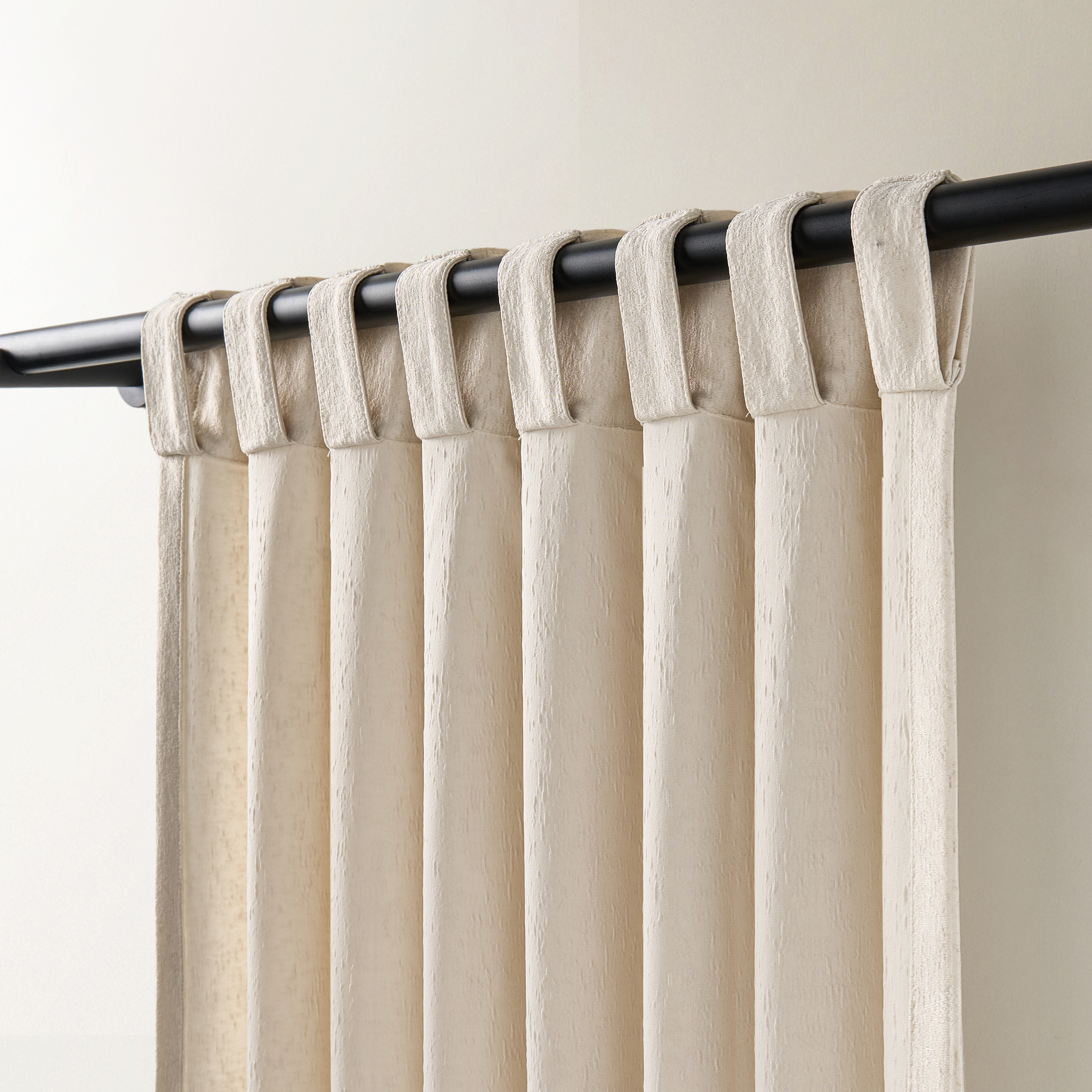 Anson Textured Curtain - Ivory