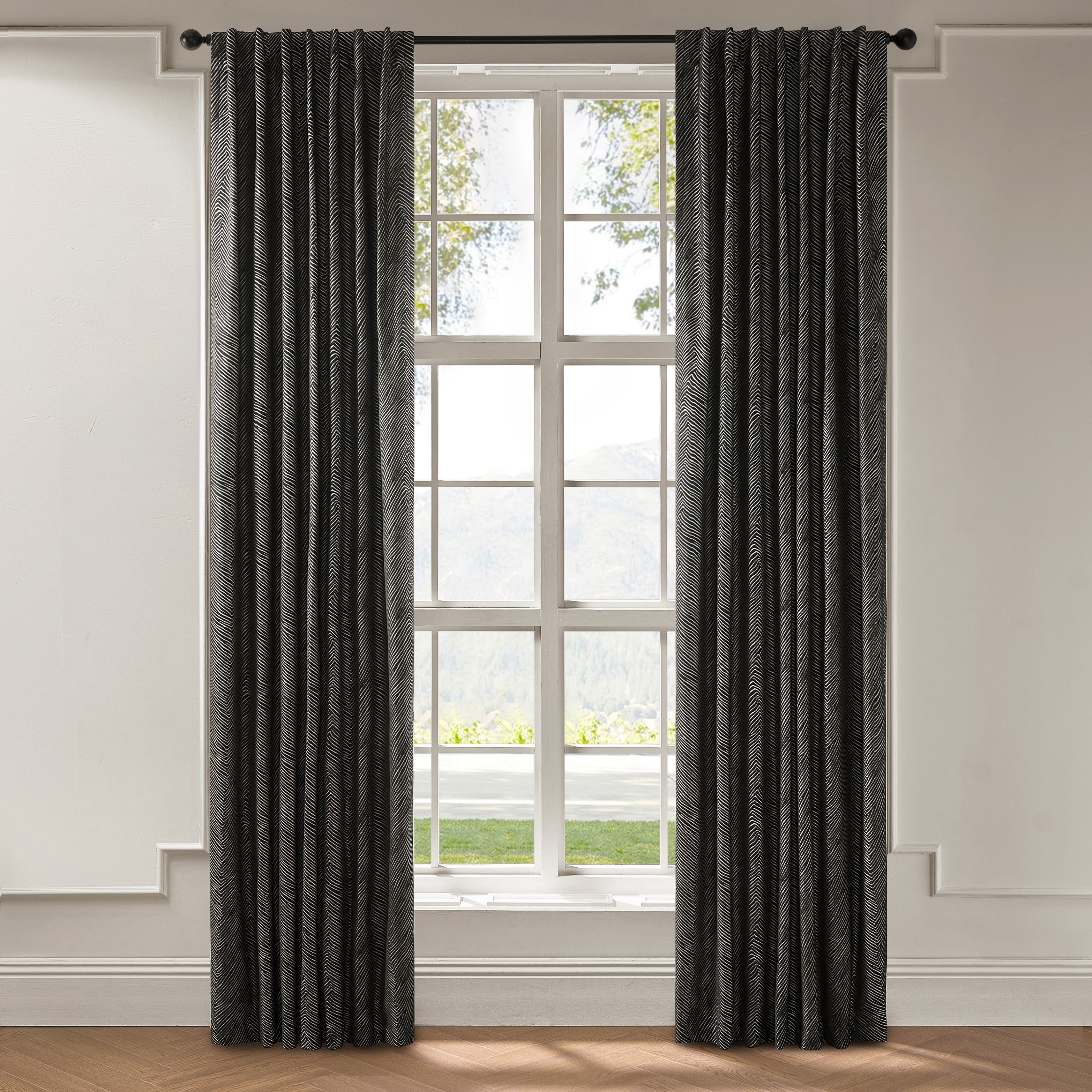 Kenzo Chenille Curtain - Black
