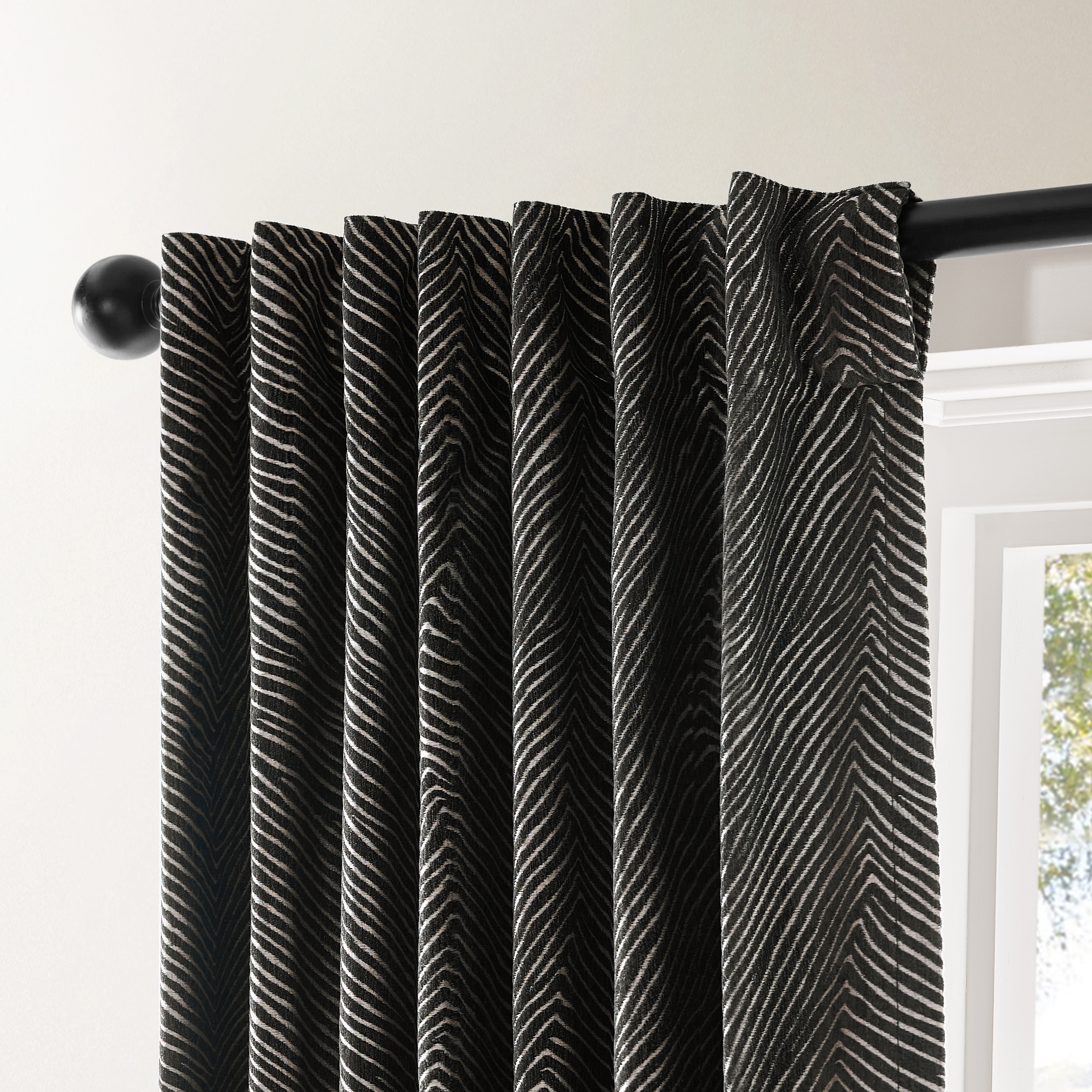 Kenzo Chenille Curtain - Black