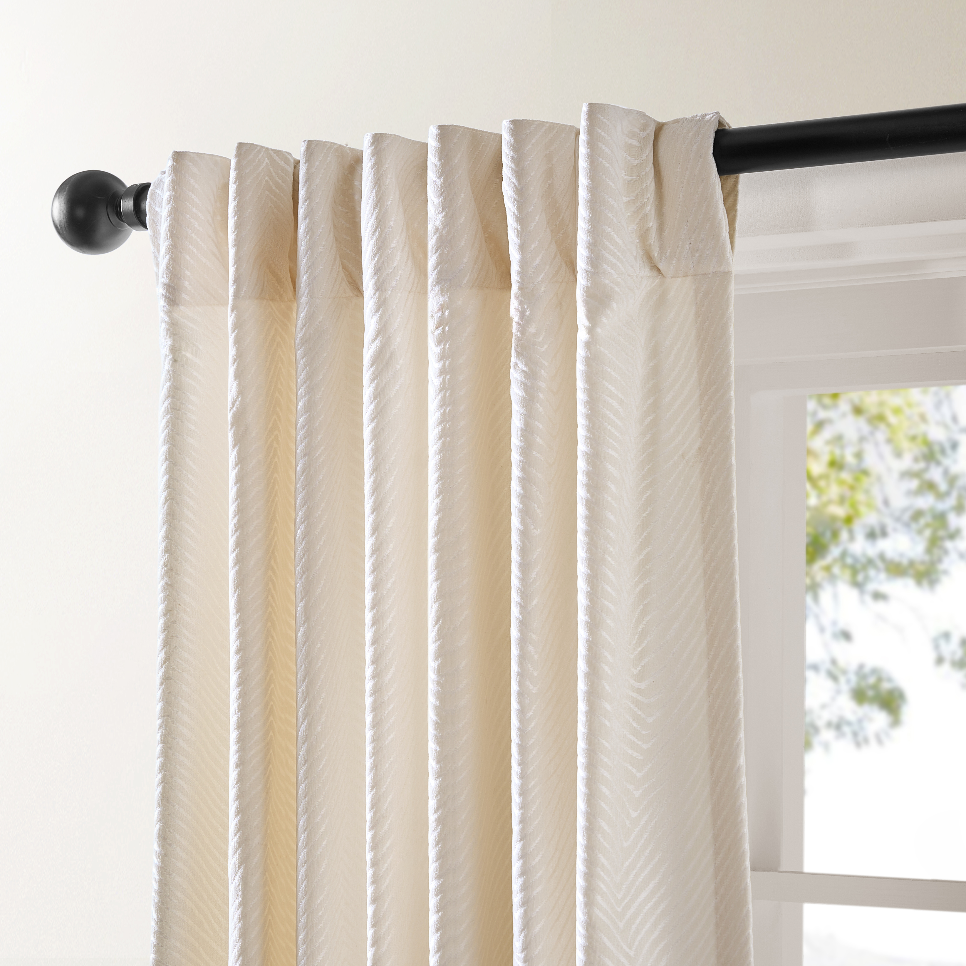 Kenzo Chenille Curtain - White