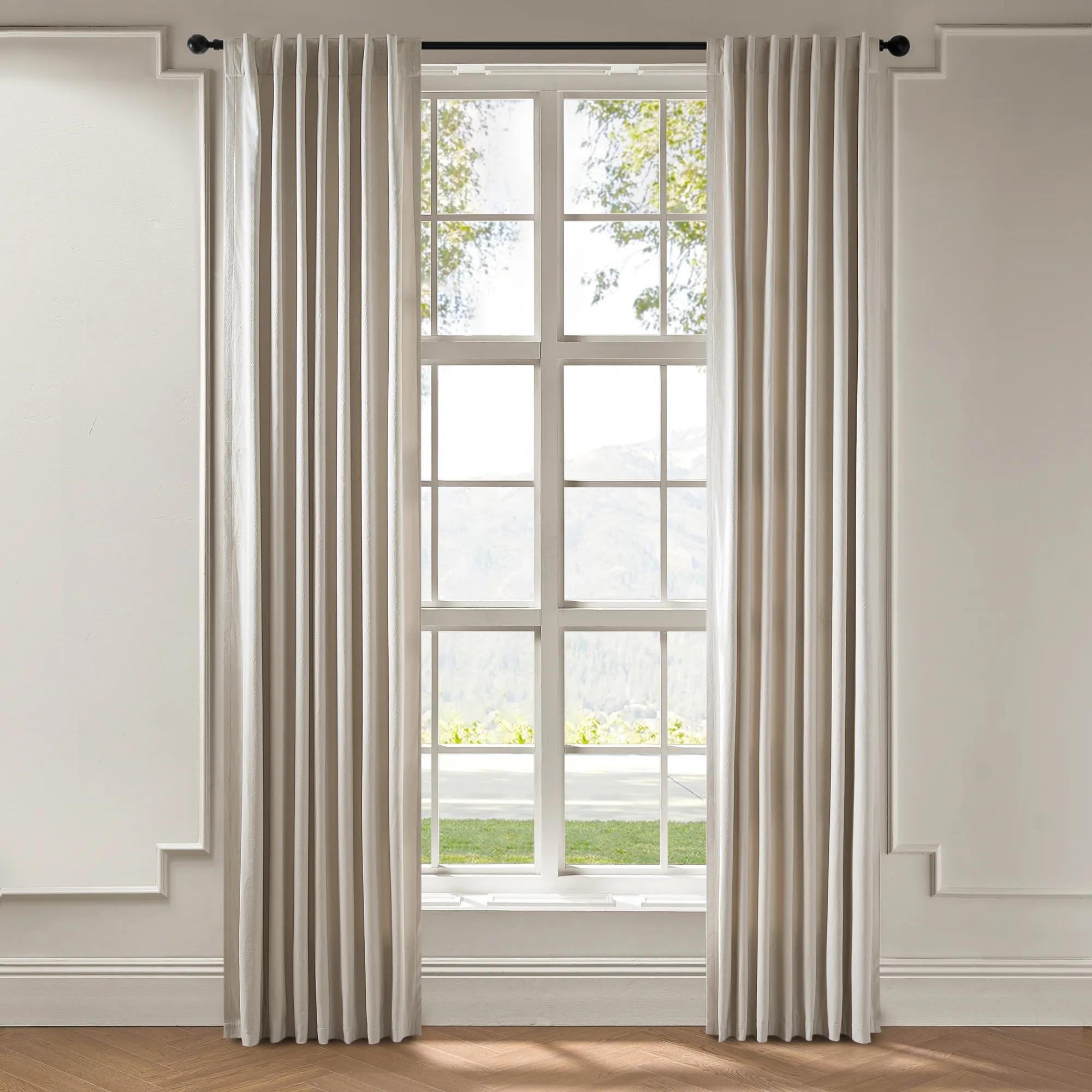 Mabel Velvet Curtain - White