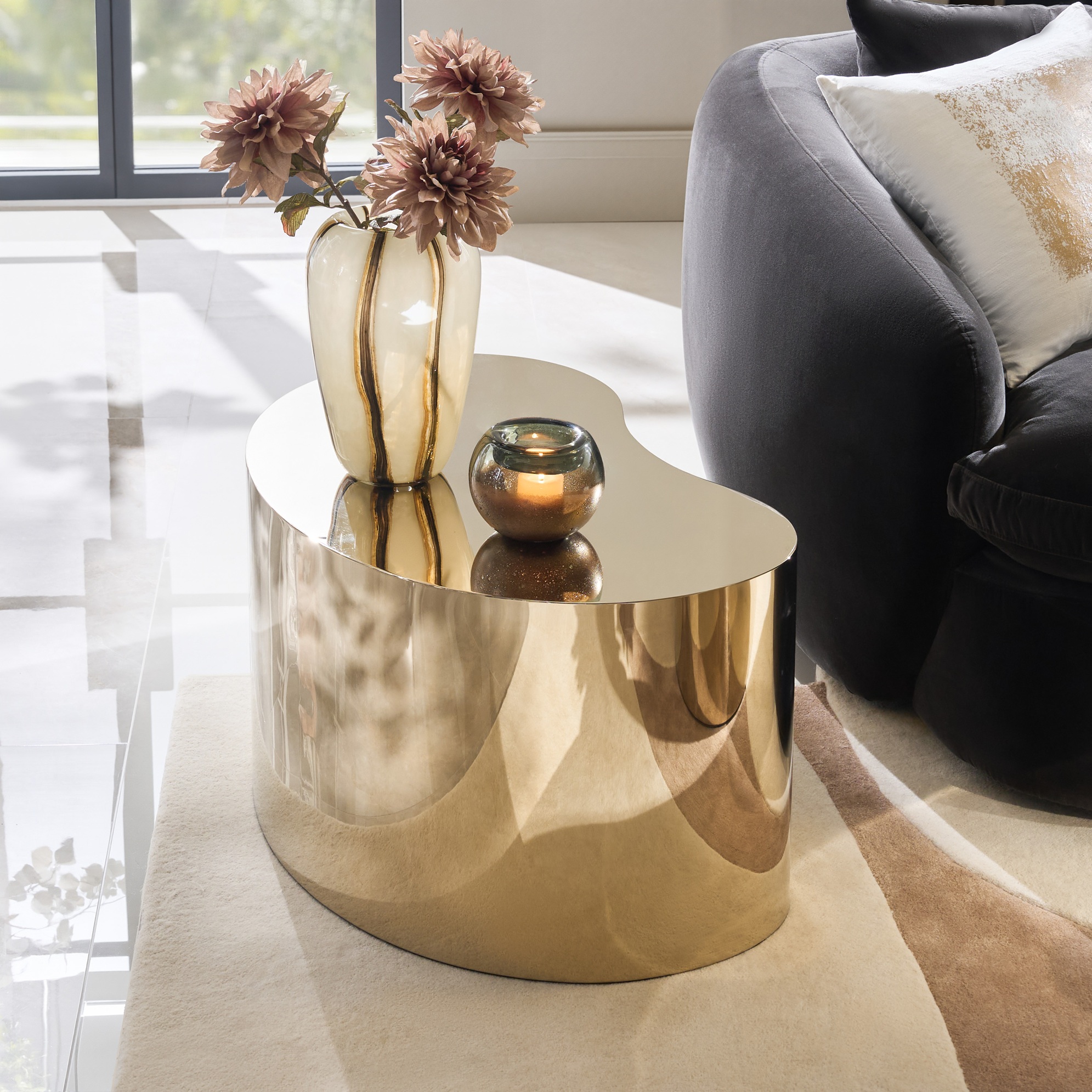 Contour Wool Rug - Ivory/Ginger Root