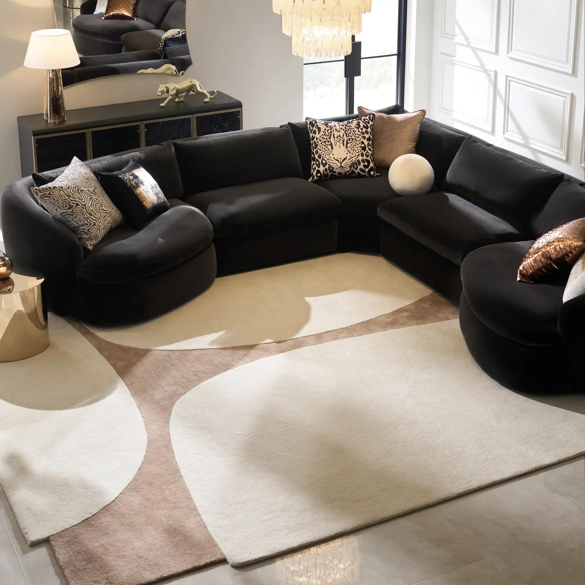 Contour Wool Rug - Ivory/Ginger Root