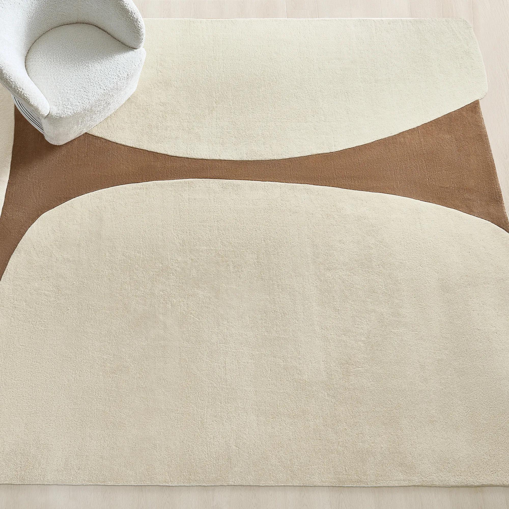 Contour Wool Rug - Ivory/Ginger Root