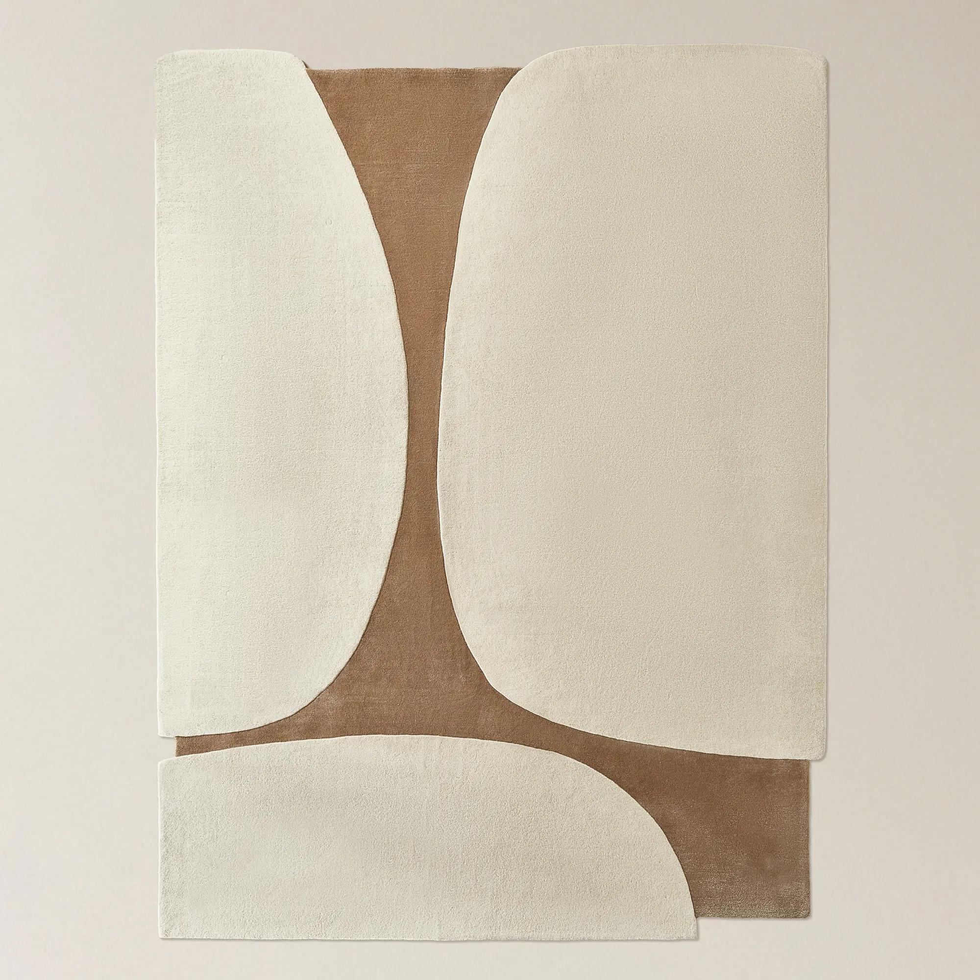 Contour Wool Rug - Ivory/Ginger Root