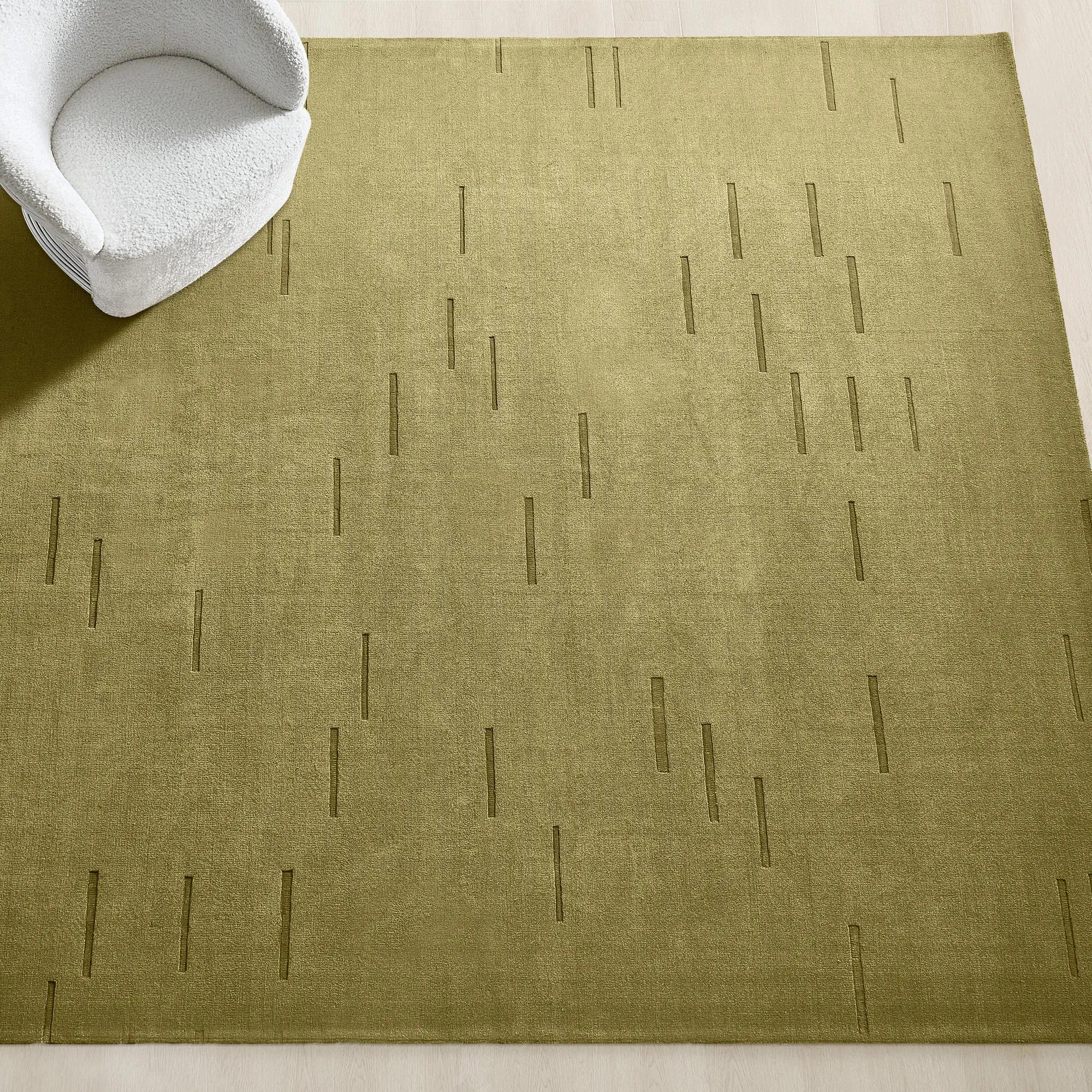 Lamita Wool Blend Rug - Muted Olive Green