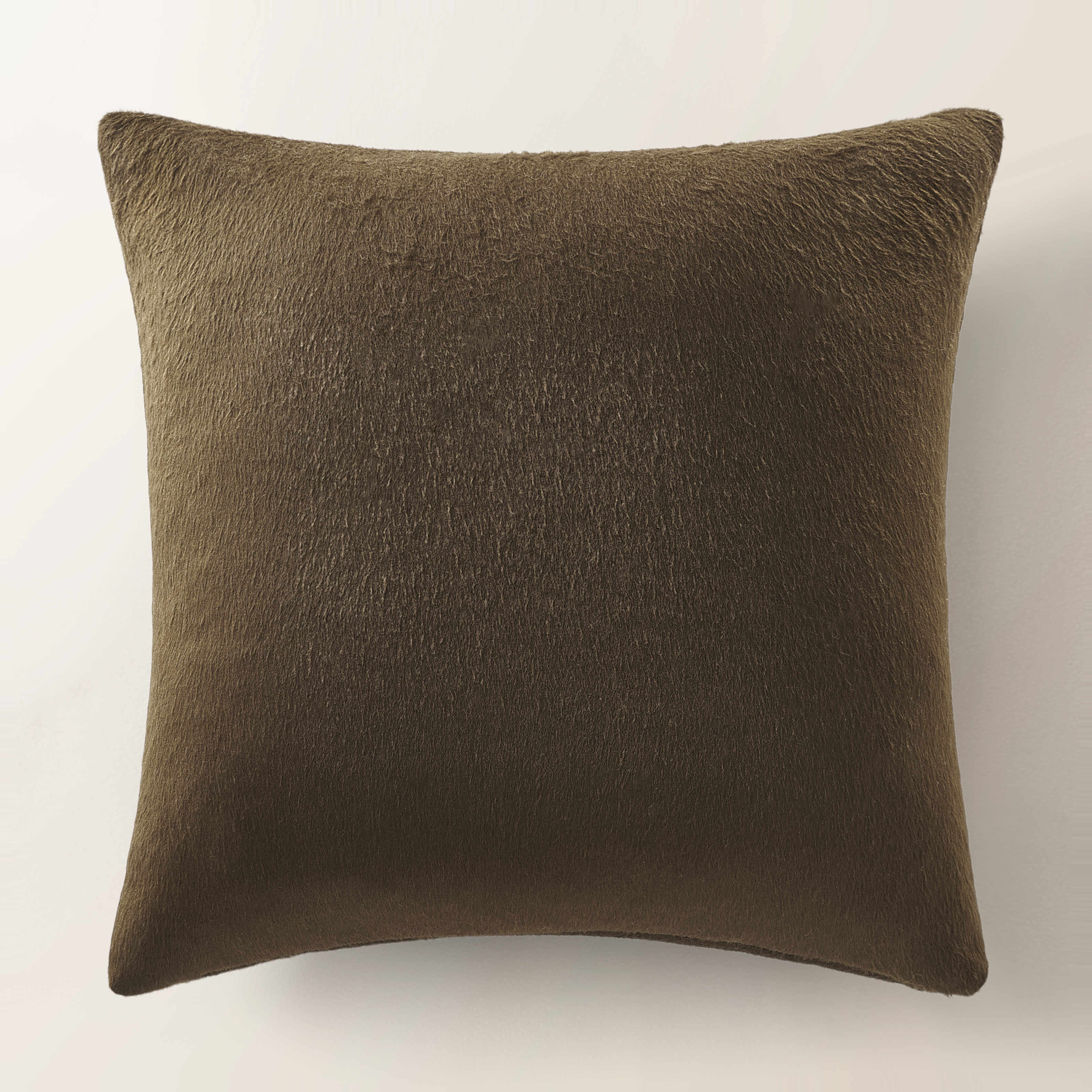 Maeve Felted Wool Pillow 22" - Chocolate