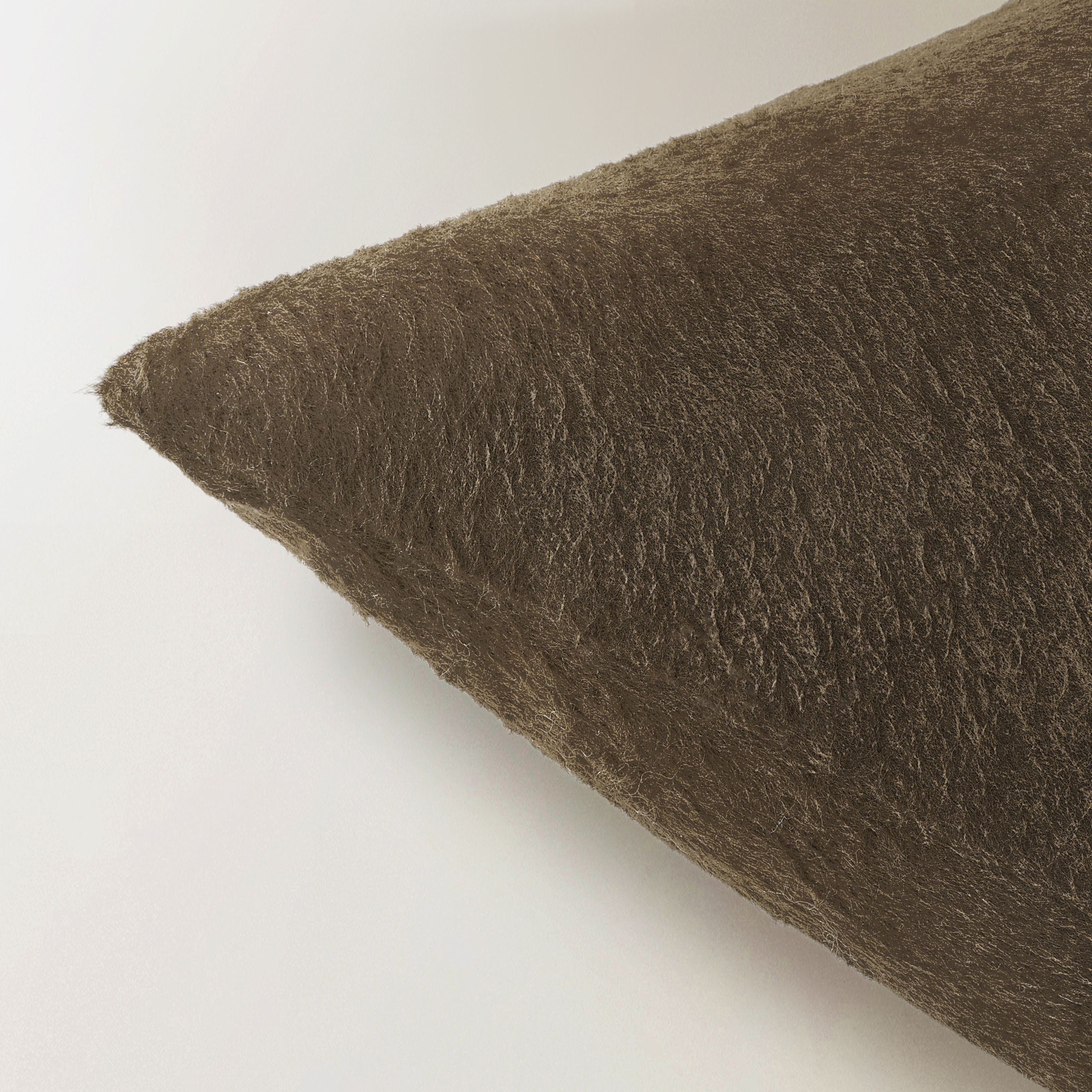 Maeve Felted Wool Pillow 22" - Chocolate