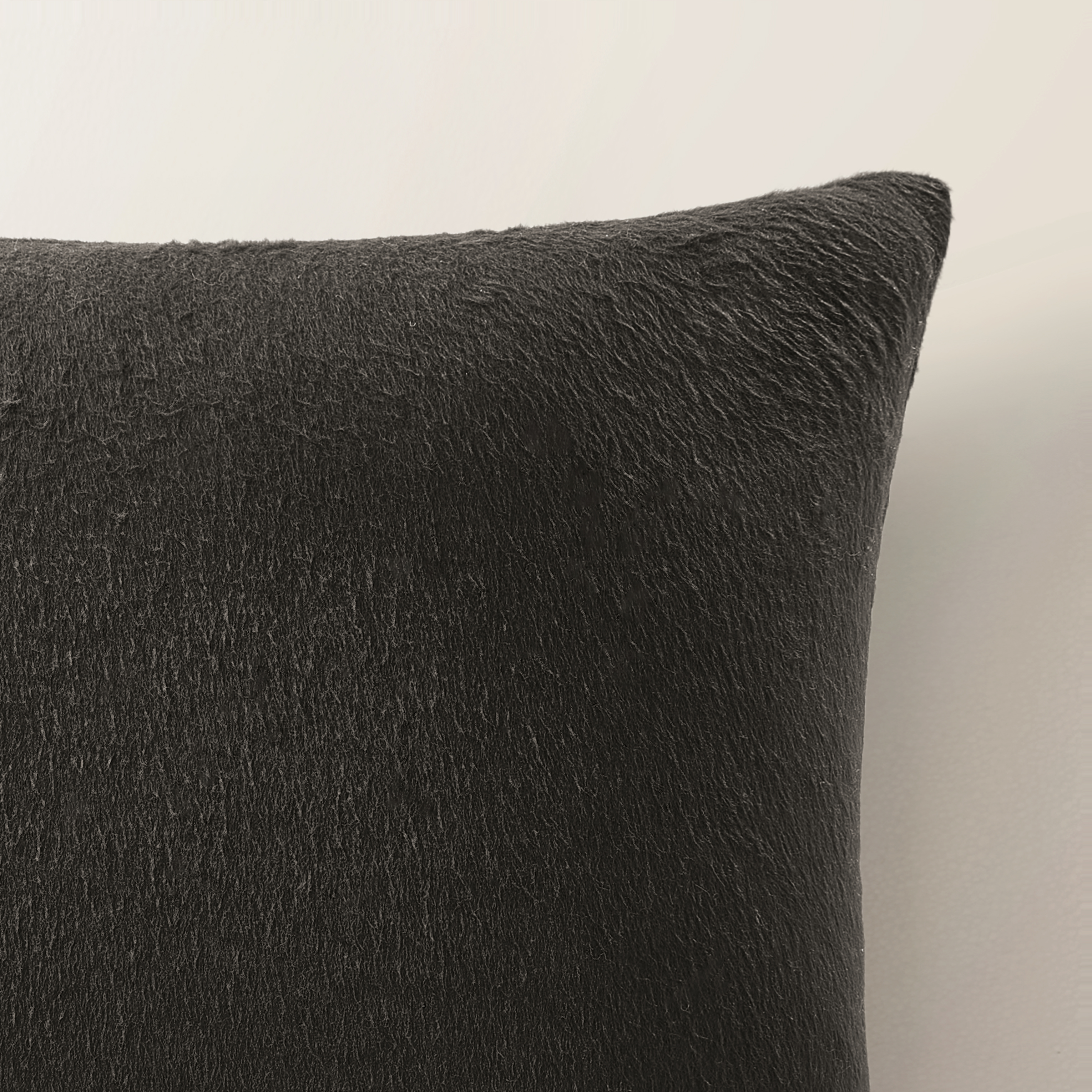 Maeve Felted Wool Pillow 22" - Warm Charcoal
