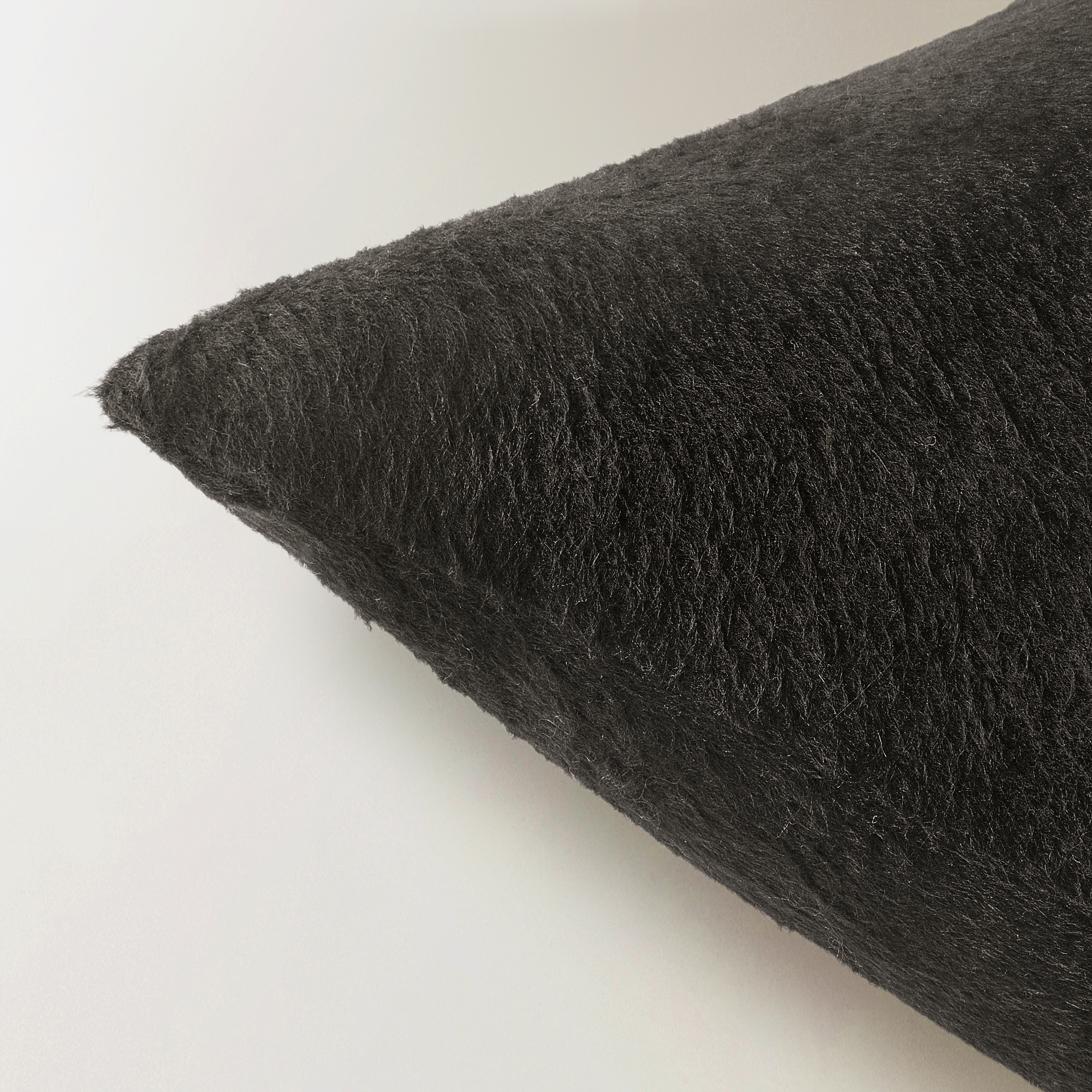 Maeve Felted Wool Pillow 22" - Warm Charcoal