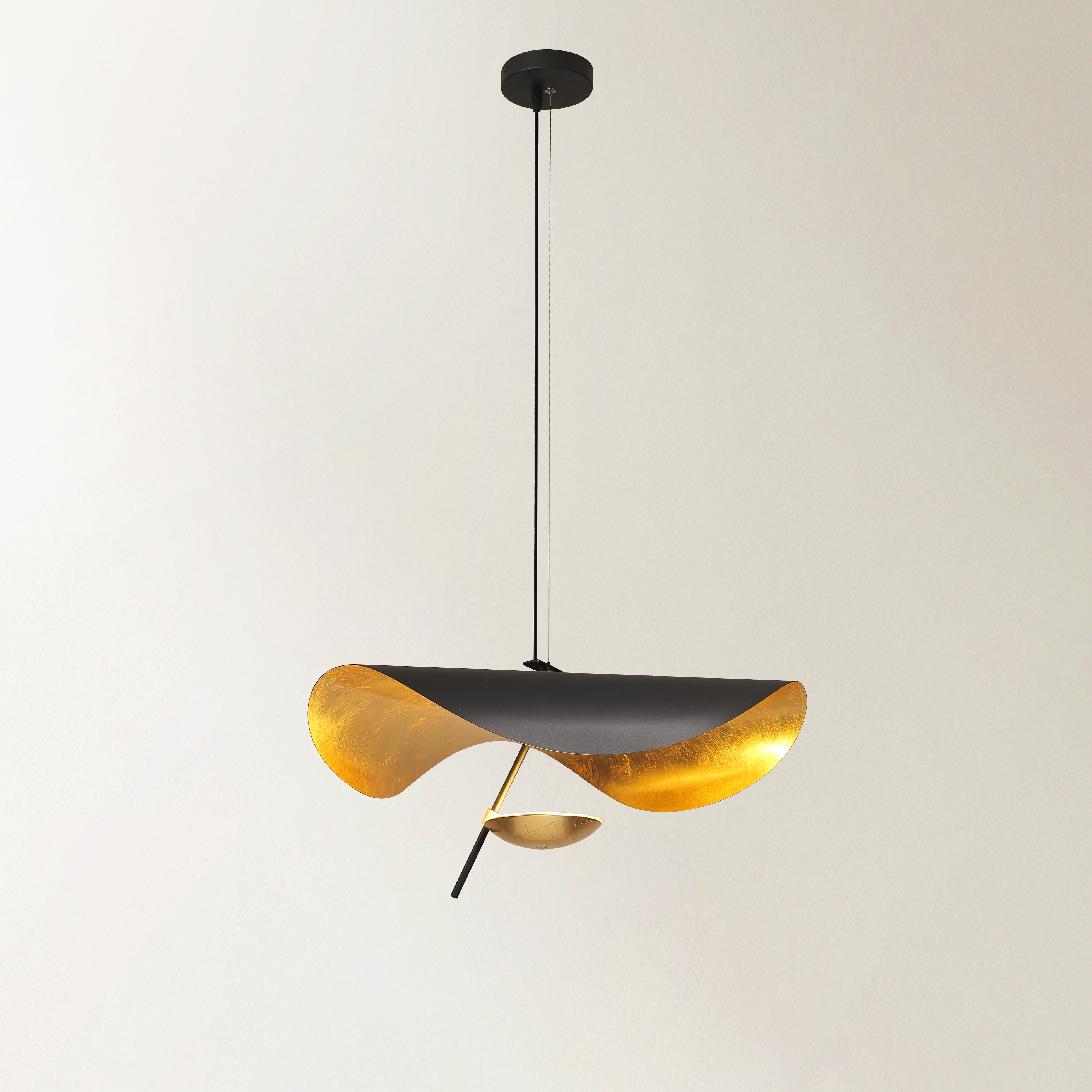 Doyer Gold Leaf Chandelier 23.5"