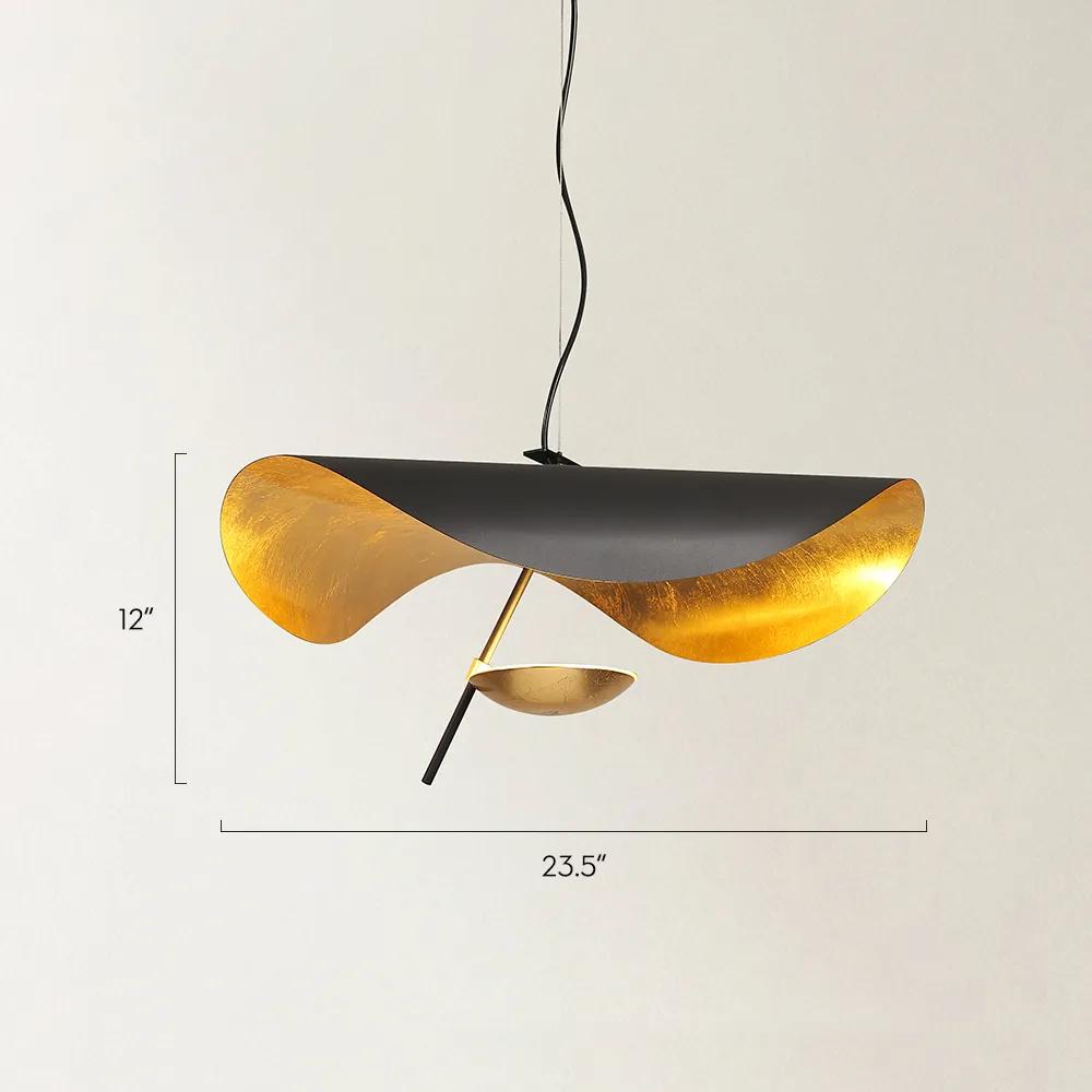 Doyer Gold Leaf Chandelier 23.5"