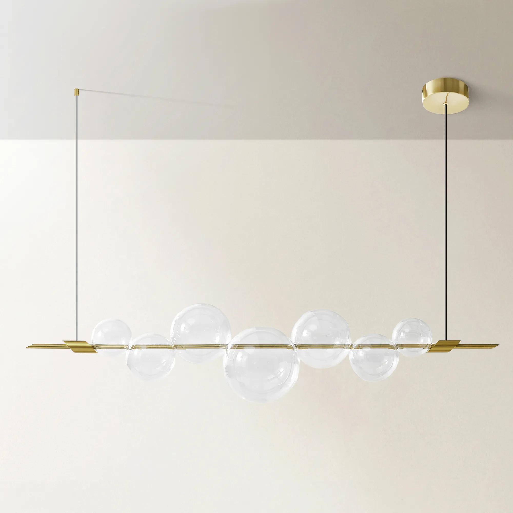 Bolla Glass Bubble Chandelier 60"