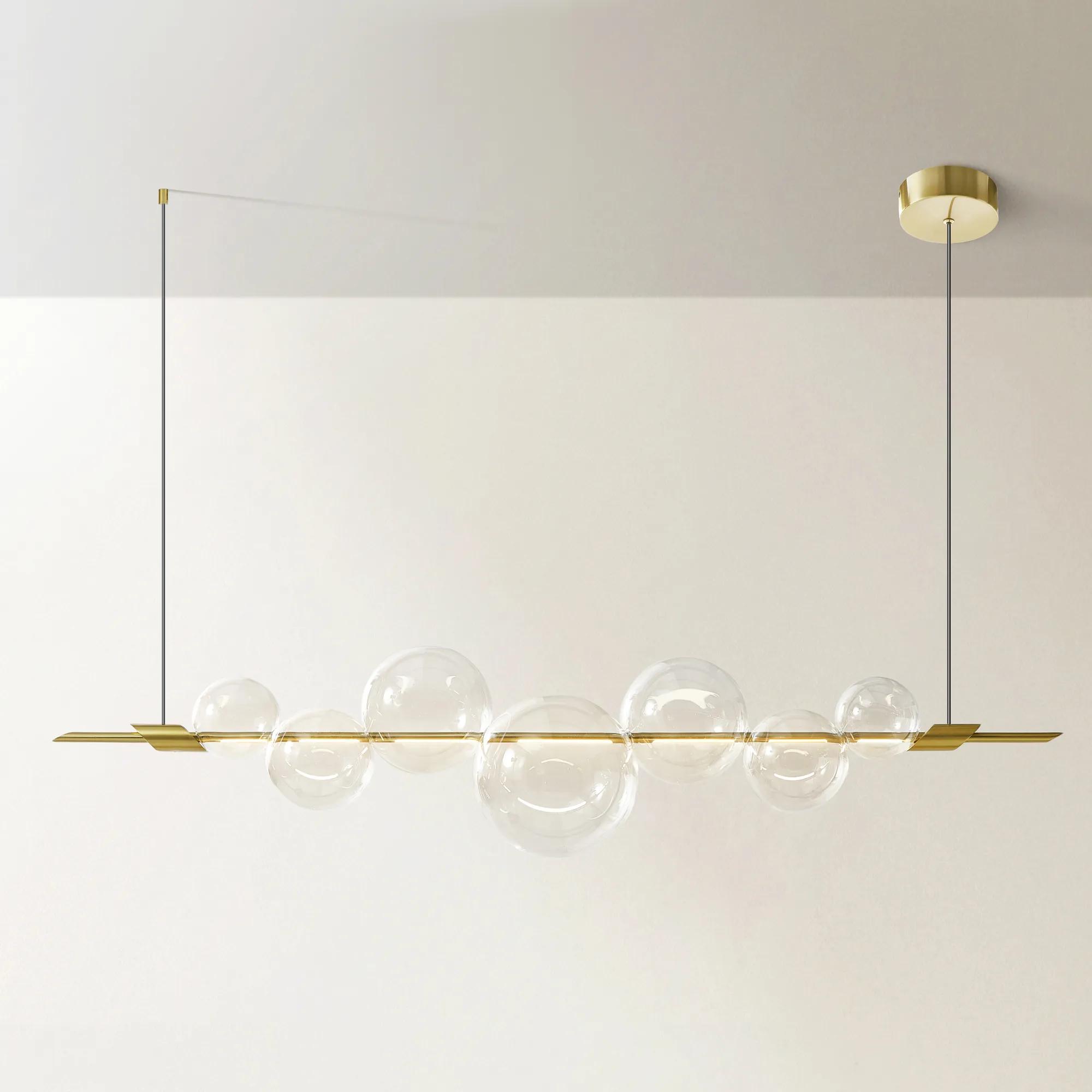 Bolla Glass Bubble Chandelier 60"