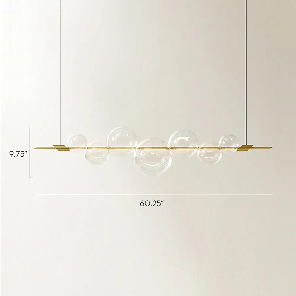 Bolla Glass Bubble Chandelier 60"
