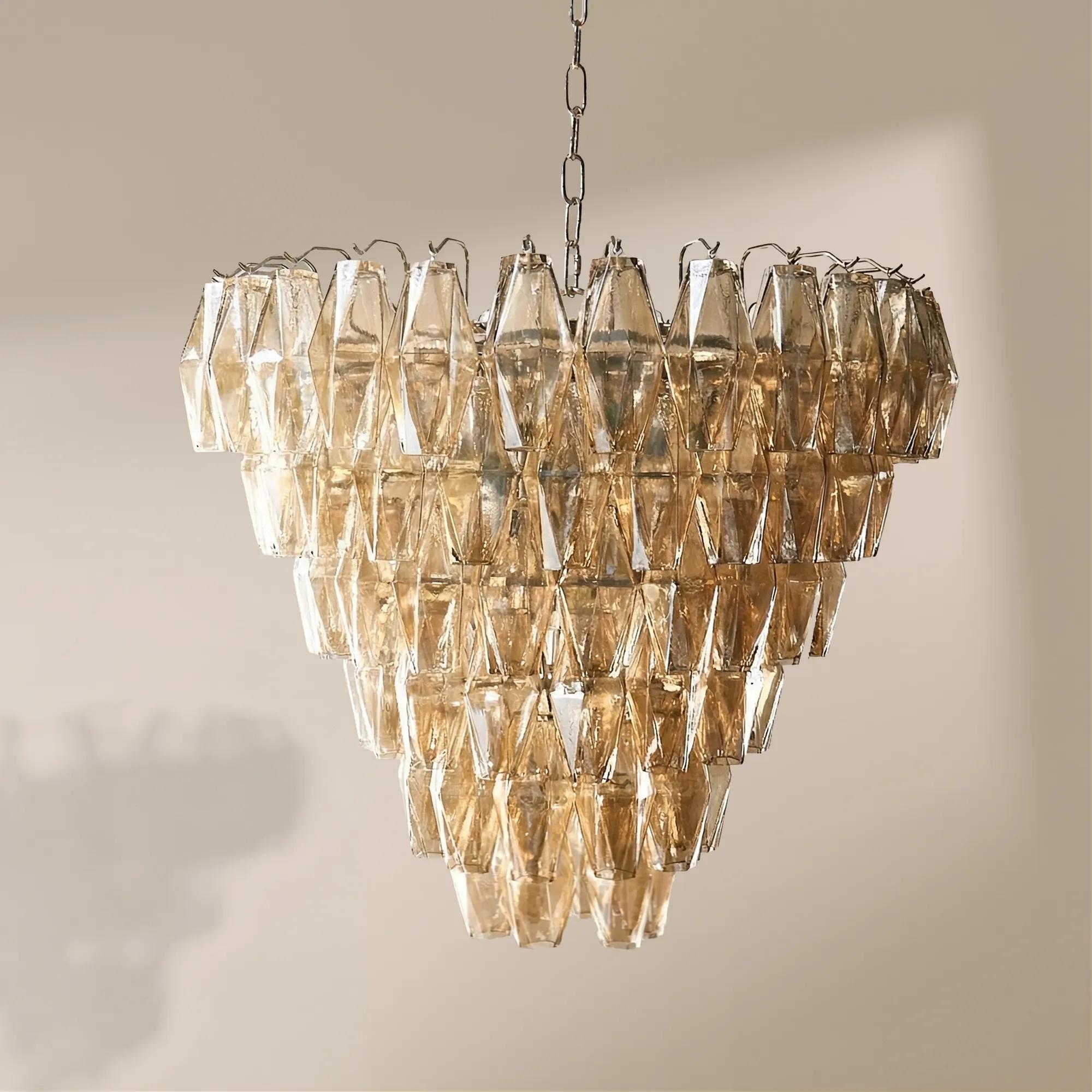 Cosima Champagne Blown Glass Chandelier 25.5"D x 23"H