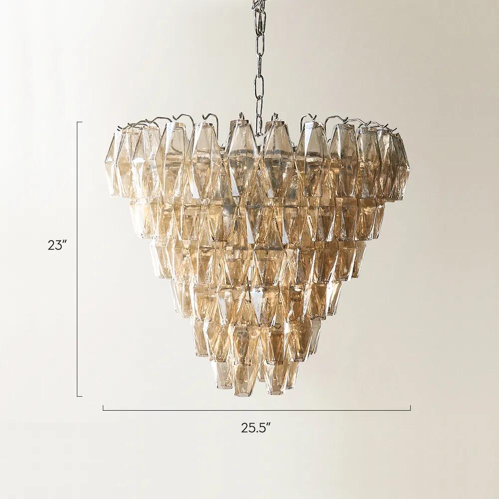 Cosima Glass Chandelier - Champagne