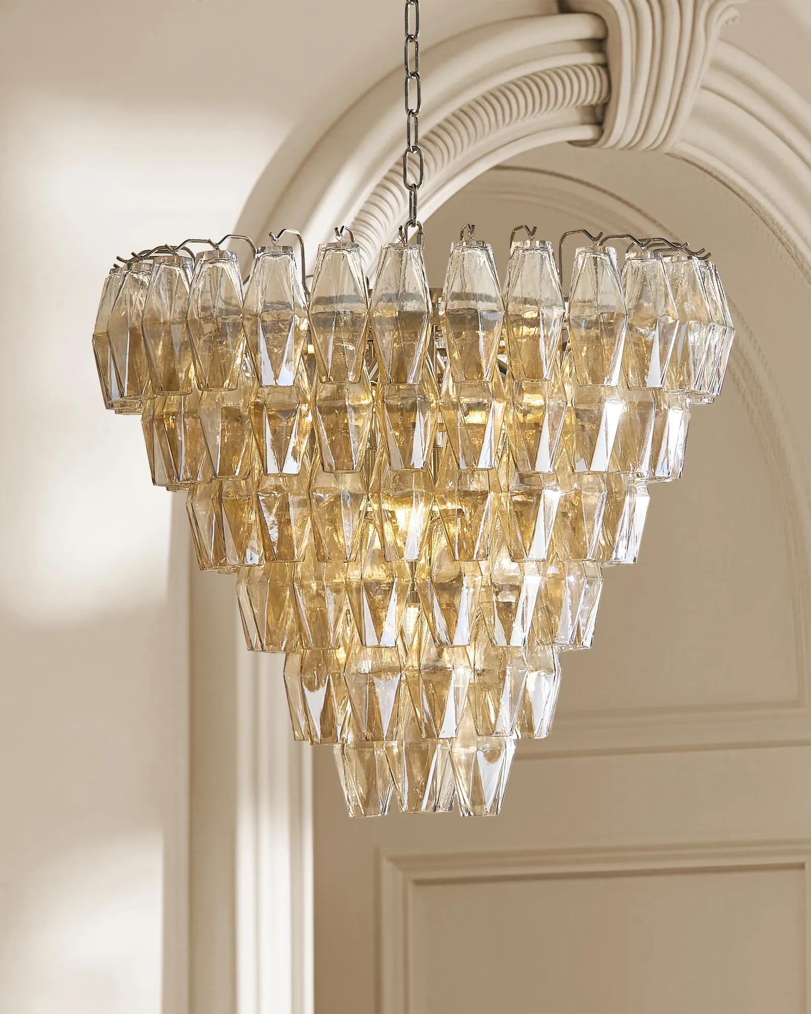 Cosima Glass Chandelier - Champagne