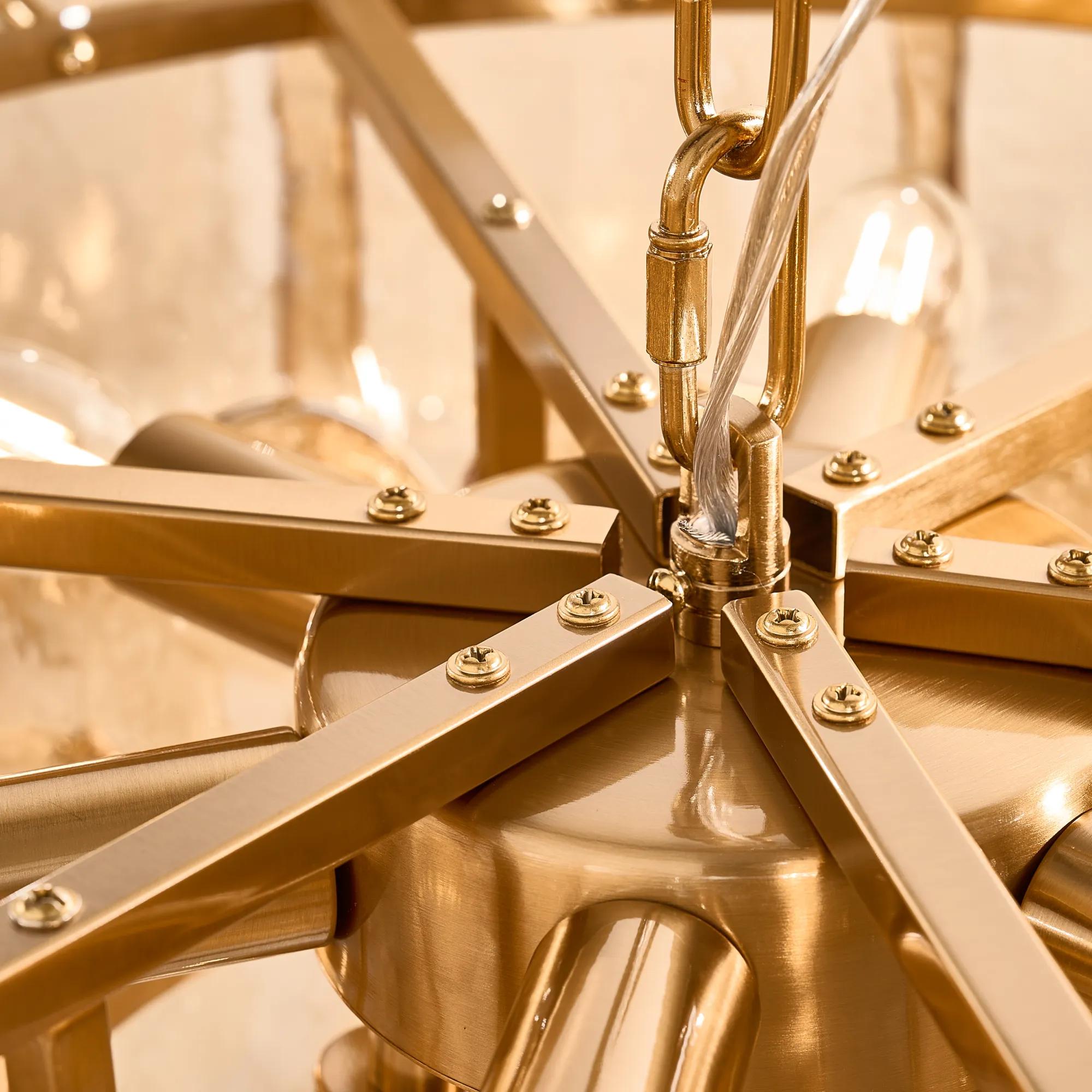 Ember Glow Glass Chandelier