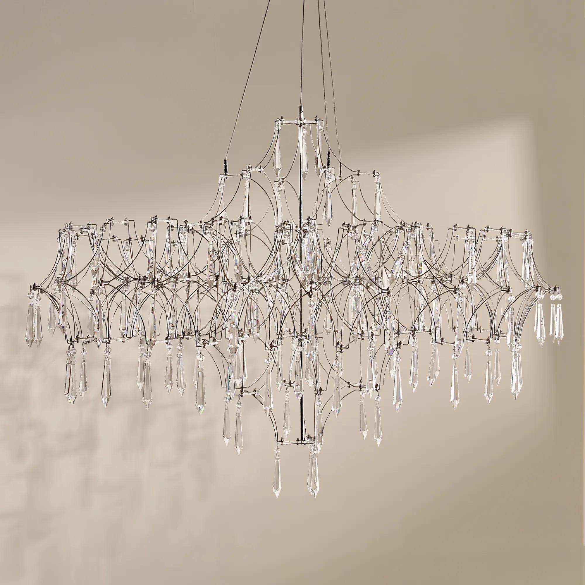 Moderne Grande LED Crystal Chandelier