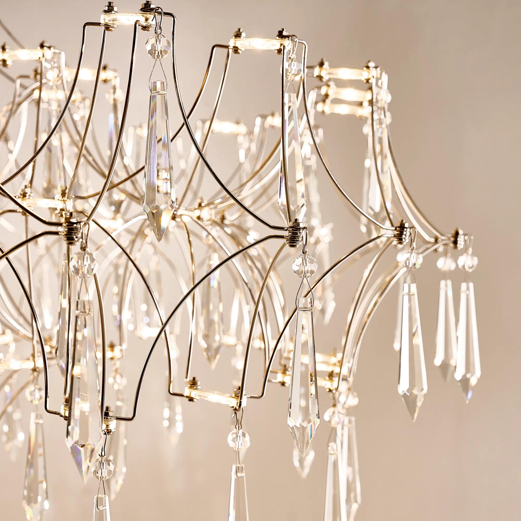 Moderne Grande LED Crystal Chandelier