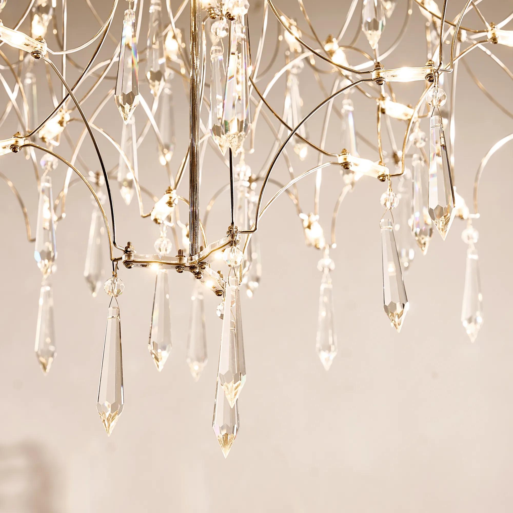 Moderne Grande LED Crystal Chandelier